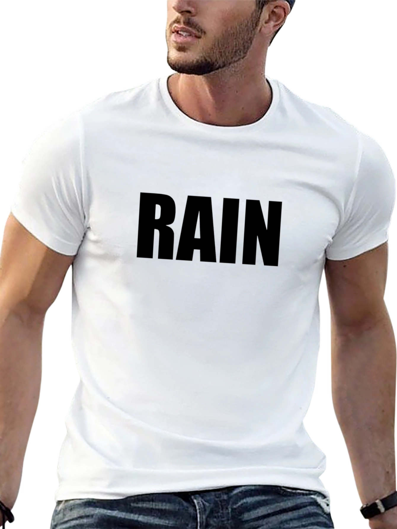 Black RAIN Graphic Tee - Comfortable Casual Wear