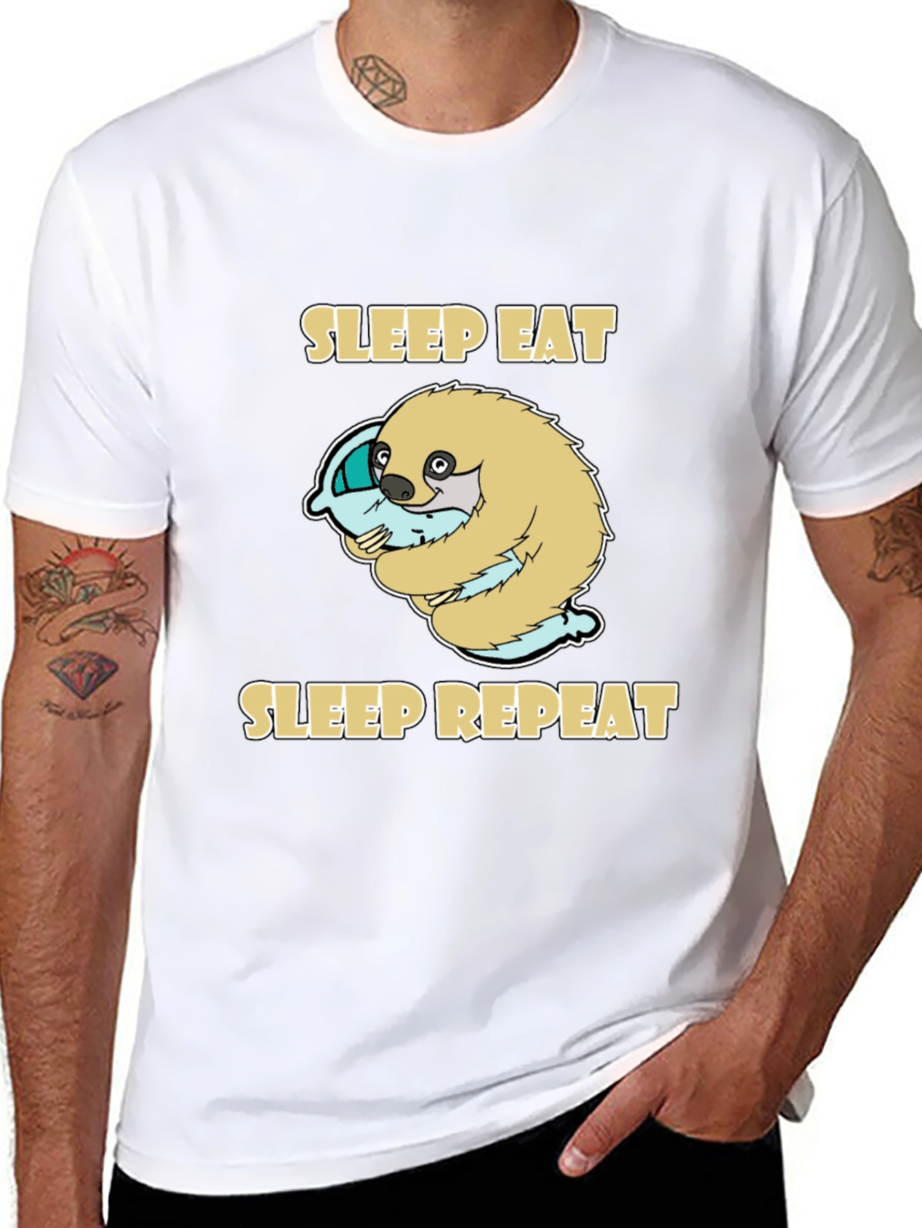 Sleep Eat Repeat Sloth T-Shirt