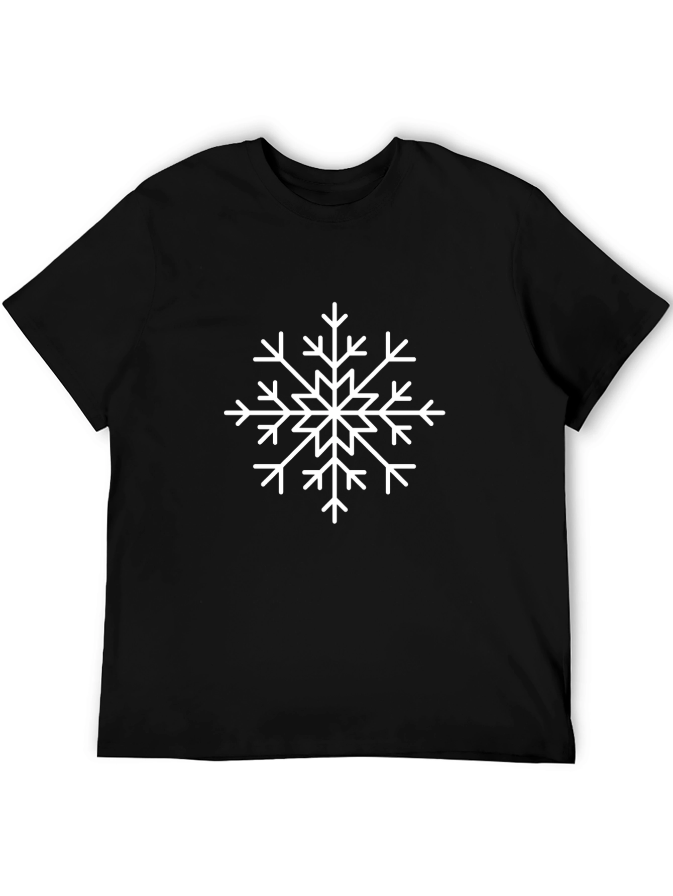 Snowflake Graphic Black T-Shirt