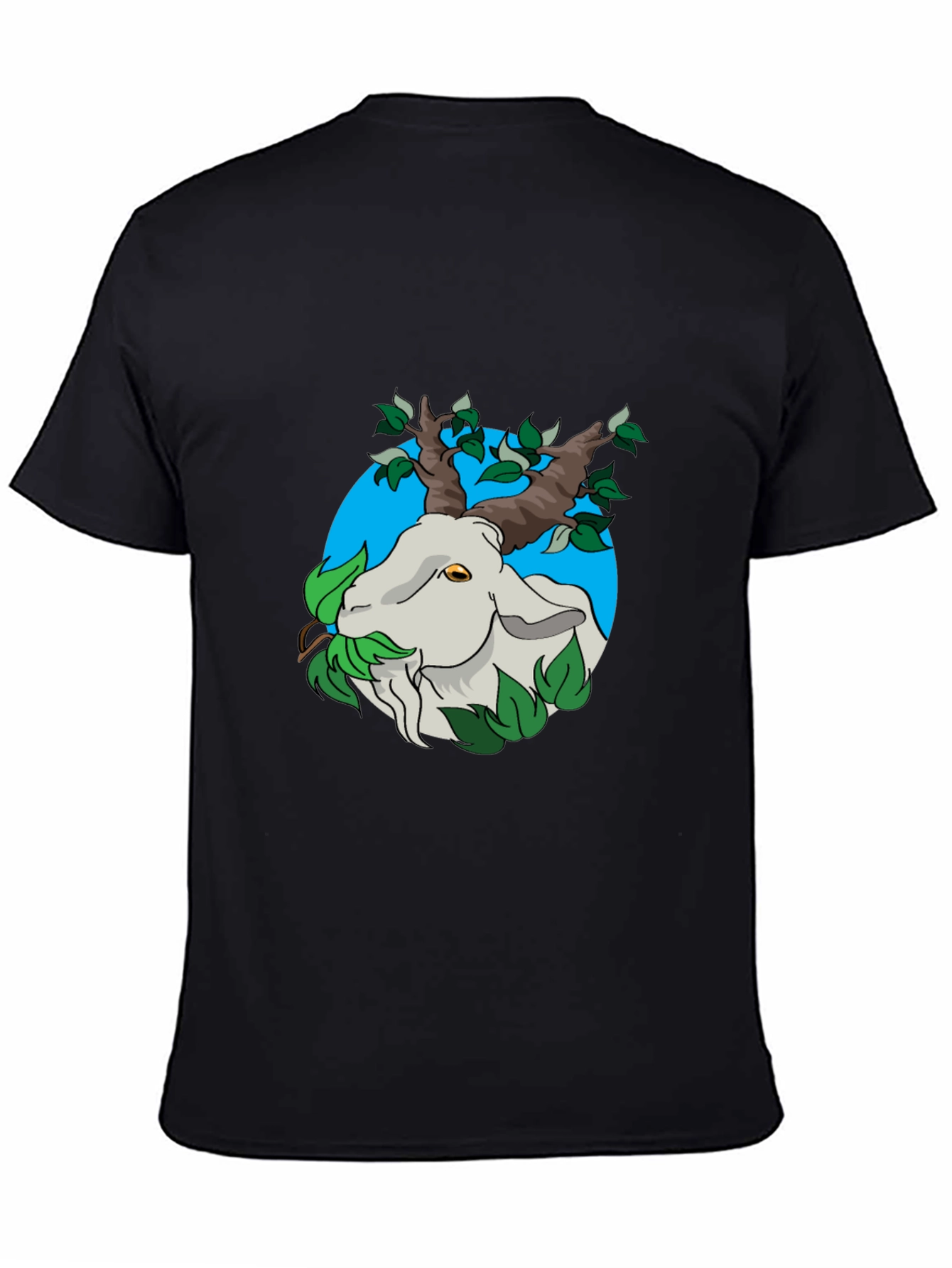 Nature Goat Tee - Black Graphic T-Shirt