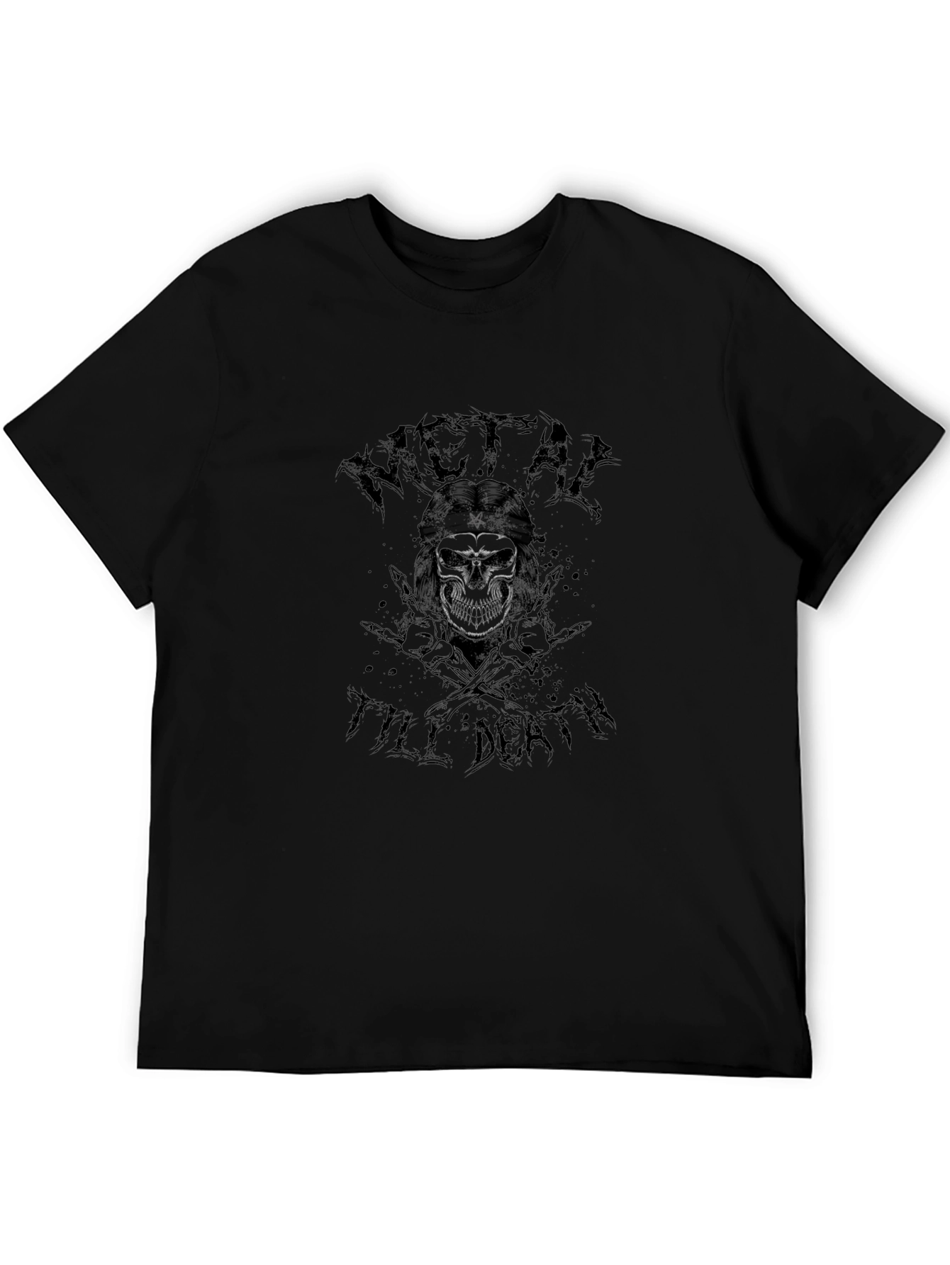 Metal Till Death Graphic Tee - Black
