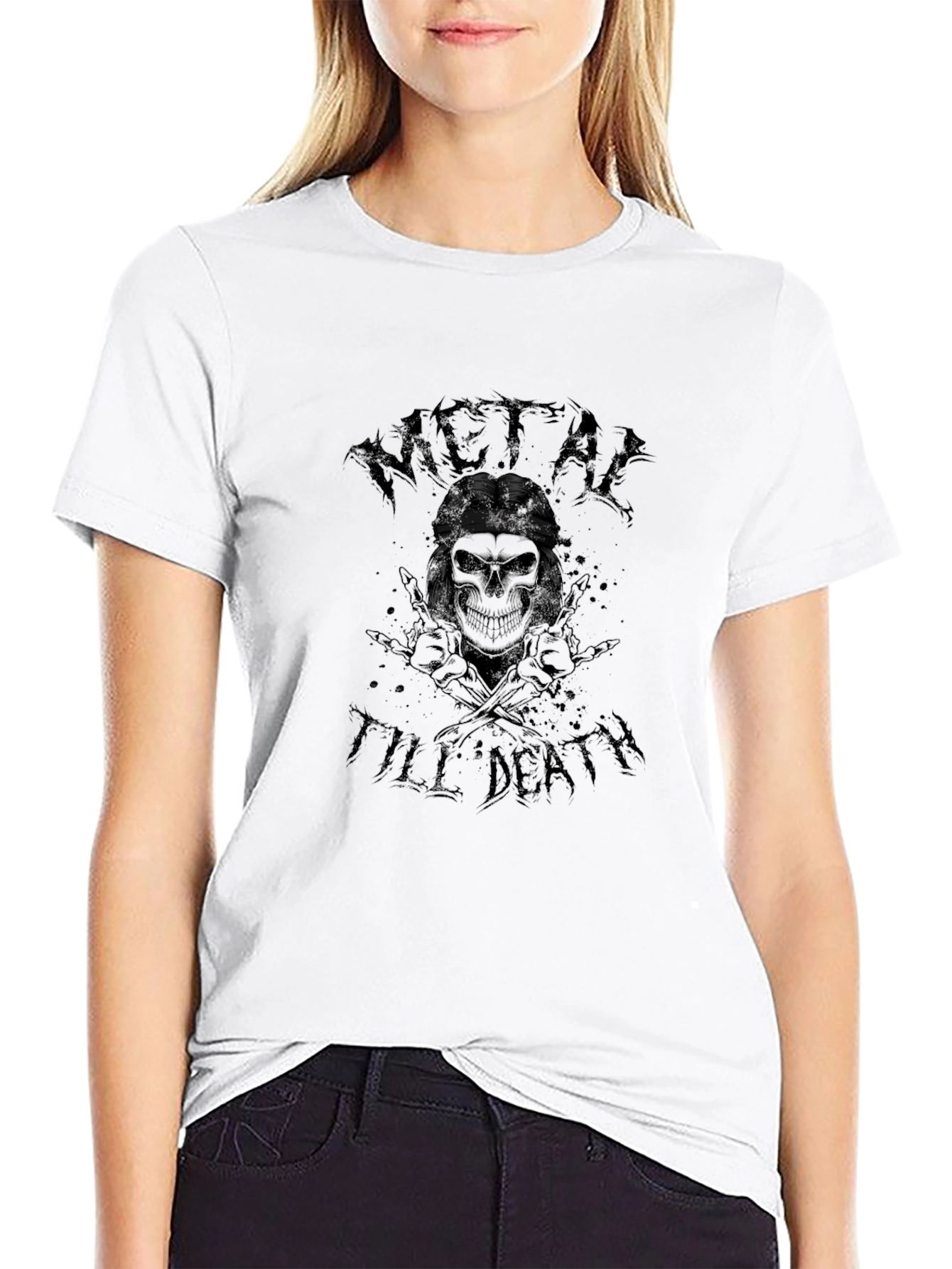 Metal Till Death Graphic Tee - Black