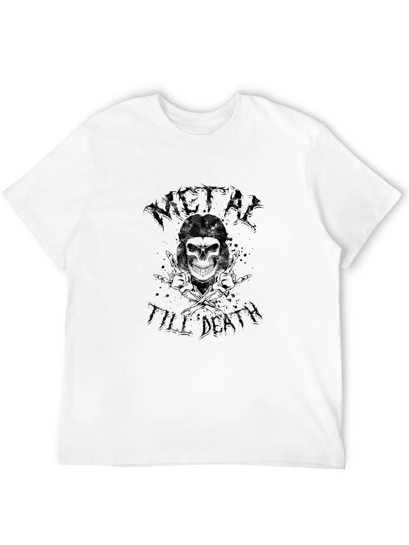 Metal Till Death Graphic Tee - Black