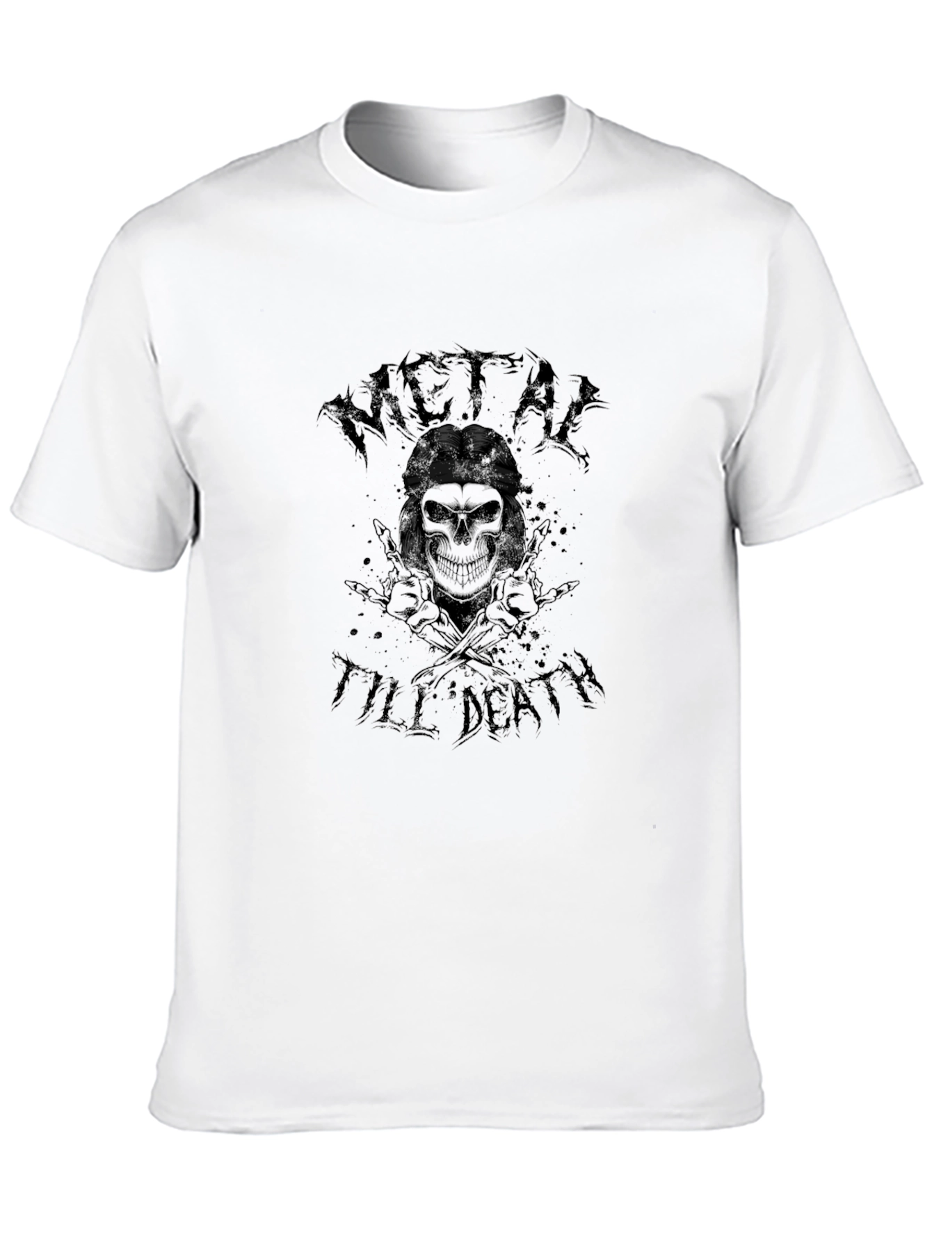 Metal Till Death Graphic Tee - Black