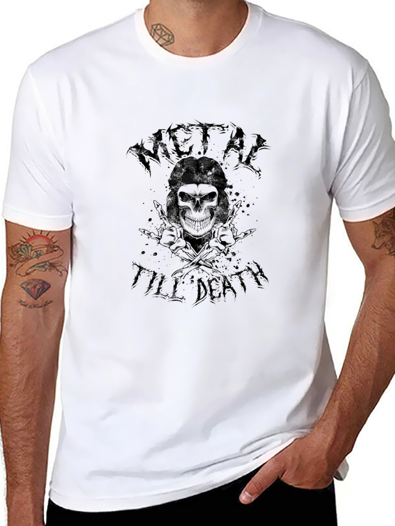 Metal Till Death Graphic Tee - Black