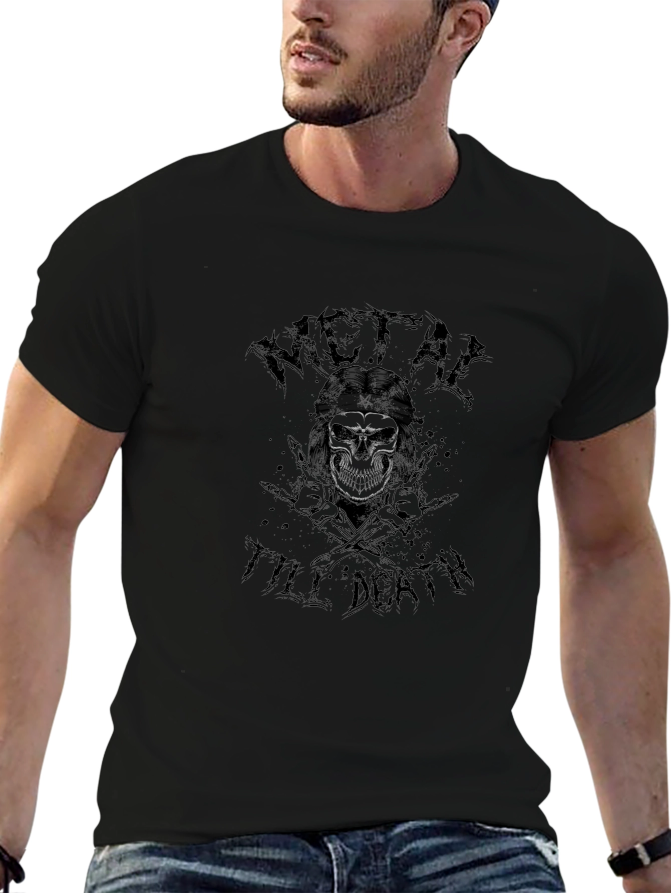 Metal Till Death Graphic Tee - Black