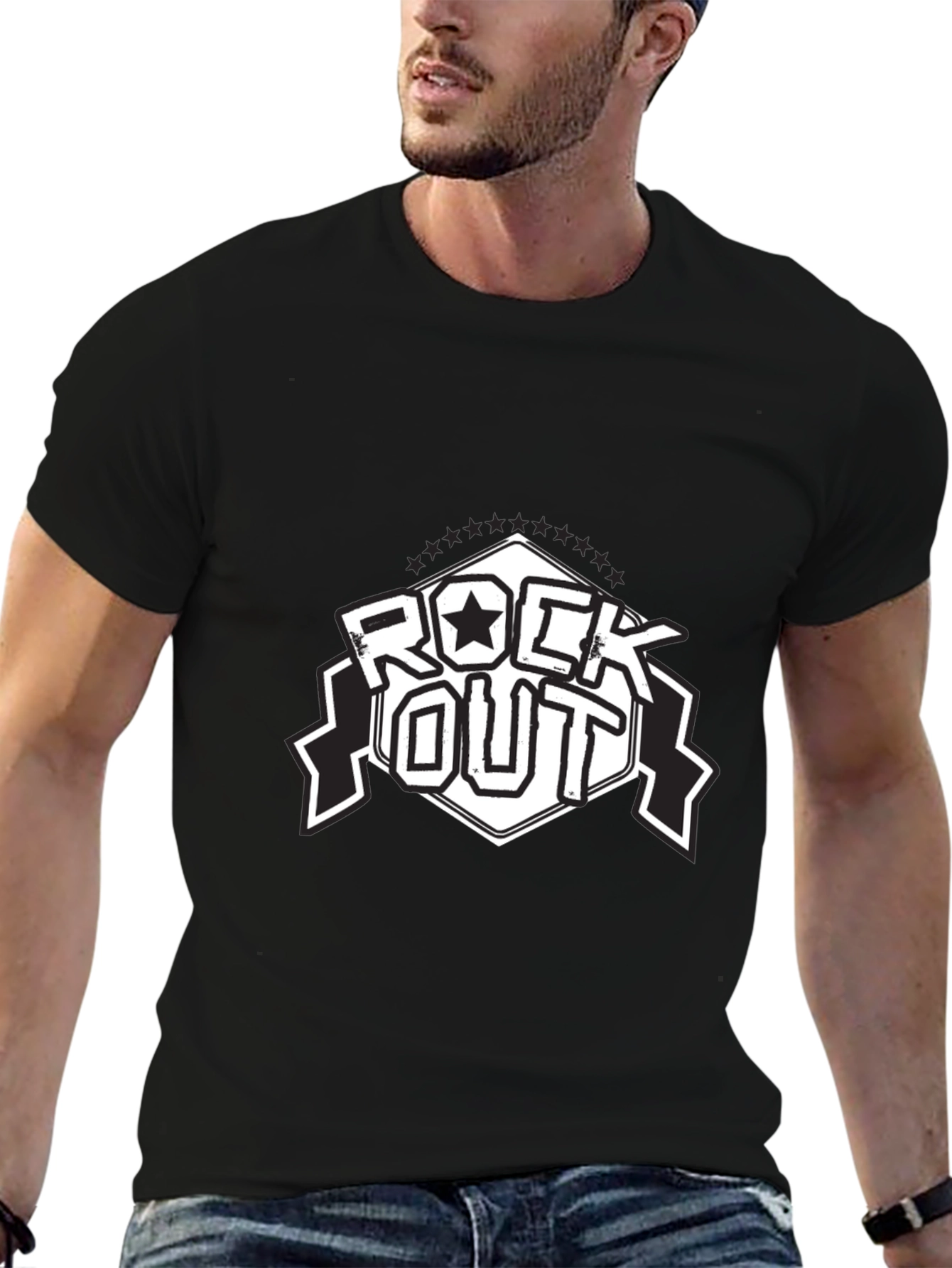Rock Out Black T-Shirt - Stylish Graphic Tee