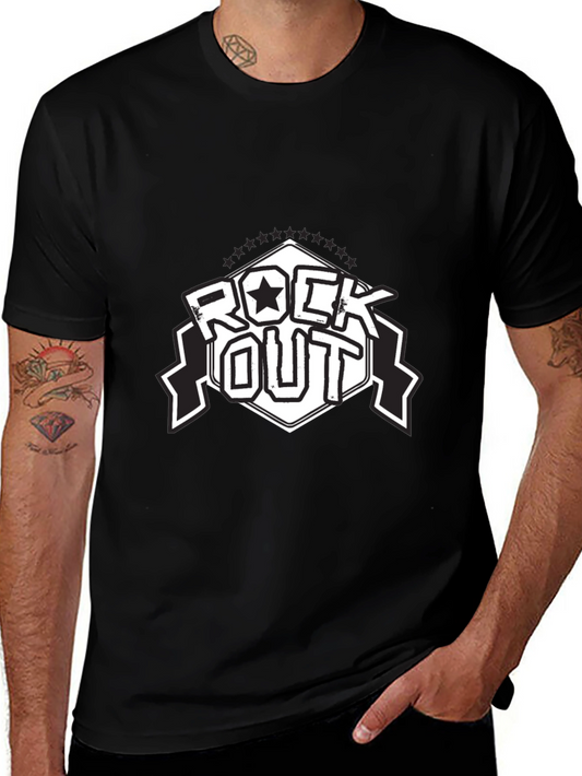 Rock Out Black T-Shirt - Stylish Graphic Tee