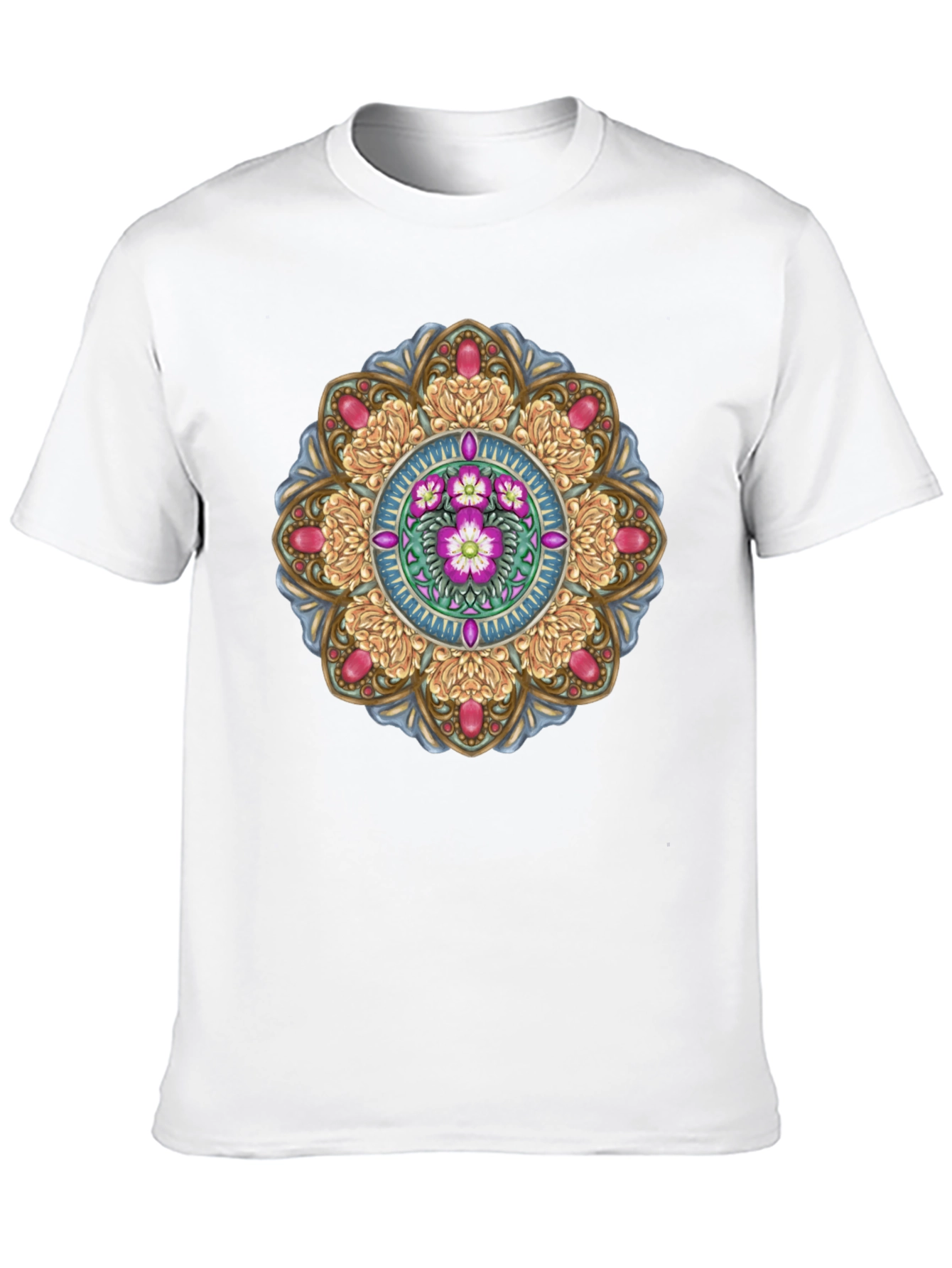 Floral Mandala T-Shirt - Black