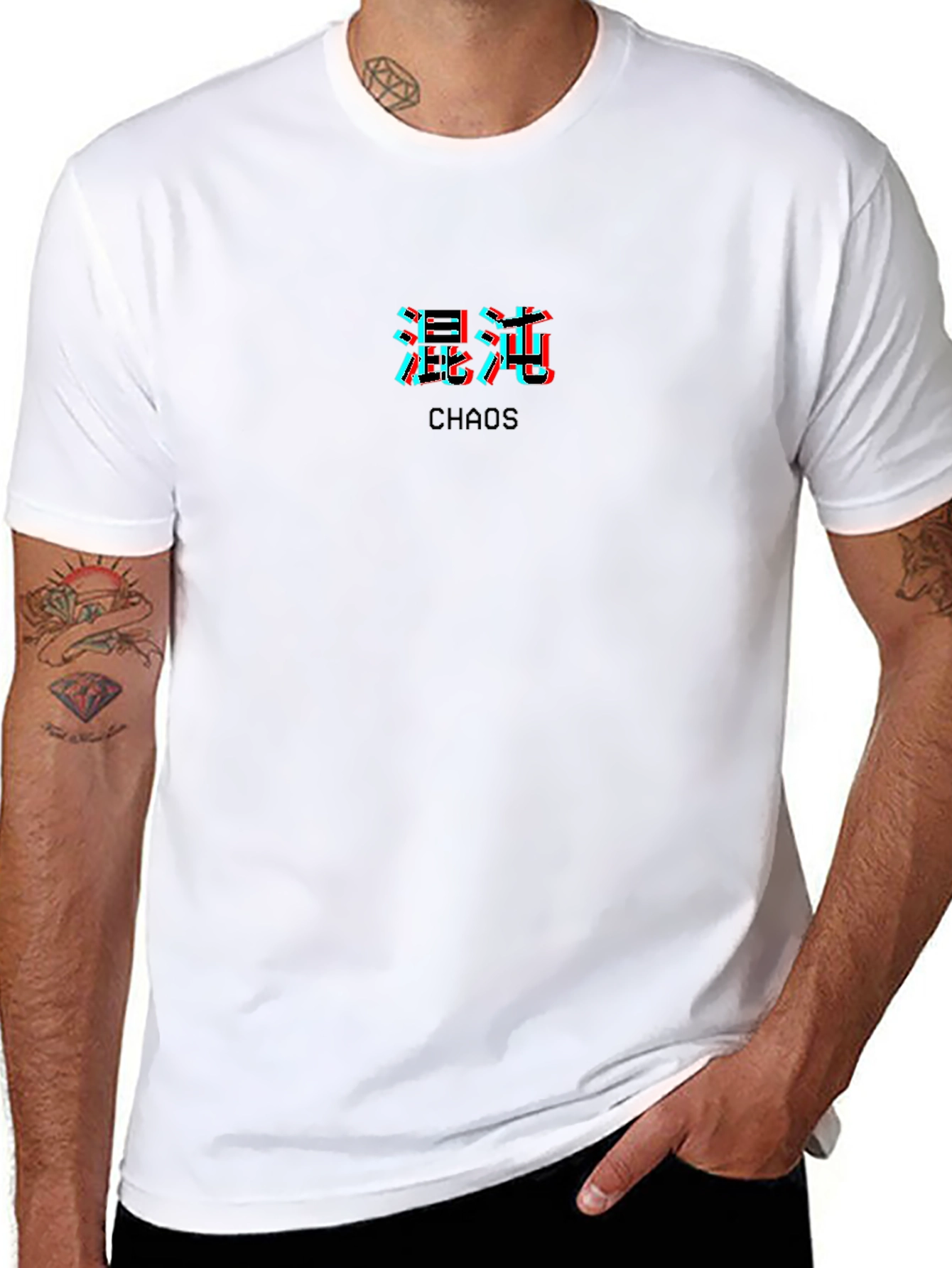 Chaos Graphic Print Black T-Shirt