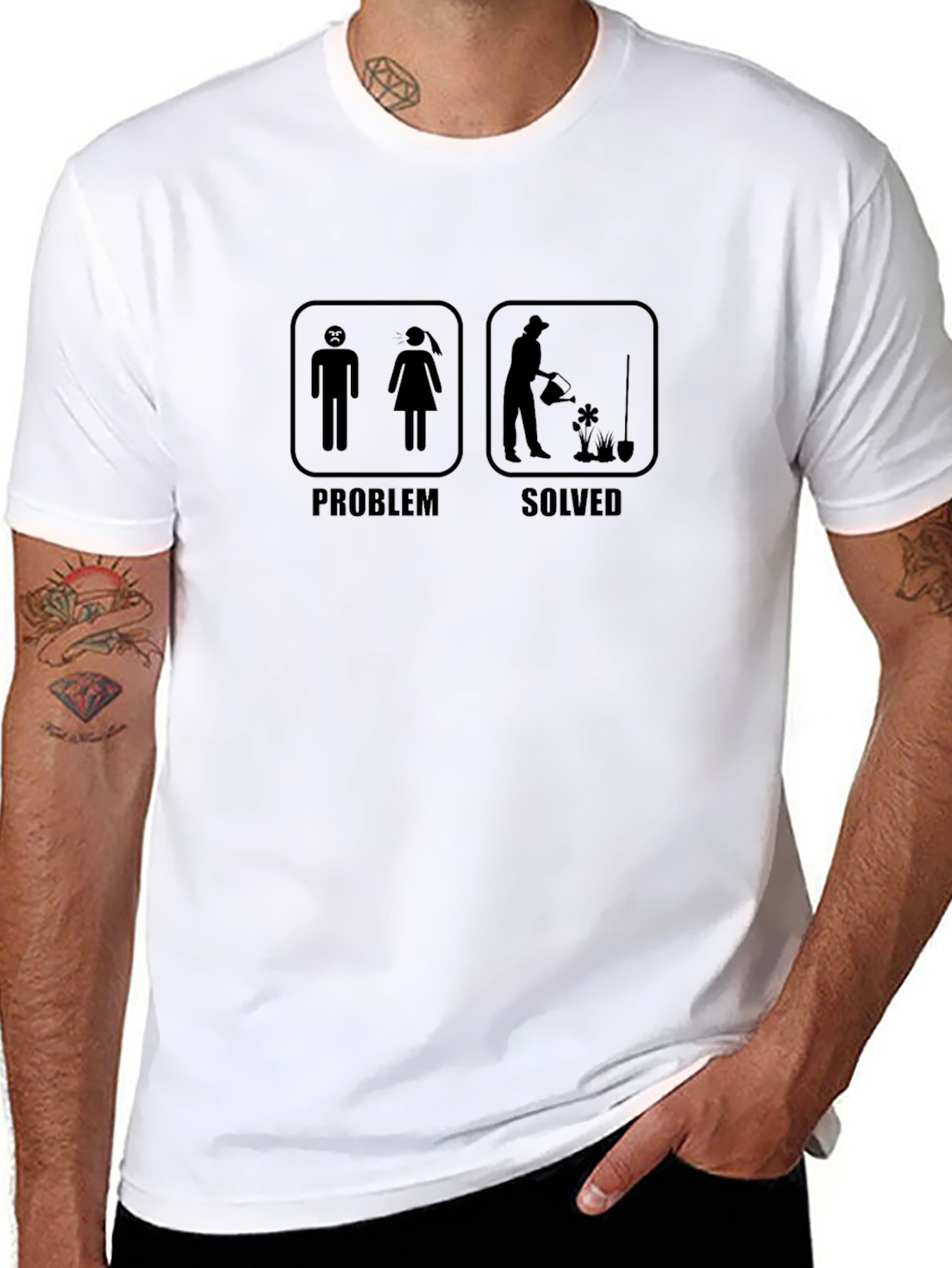 Problem Solved Gardening Humor T-Shirt