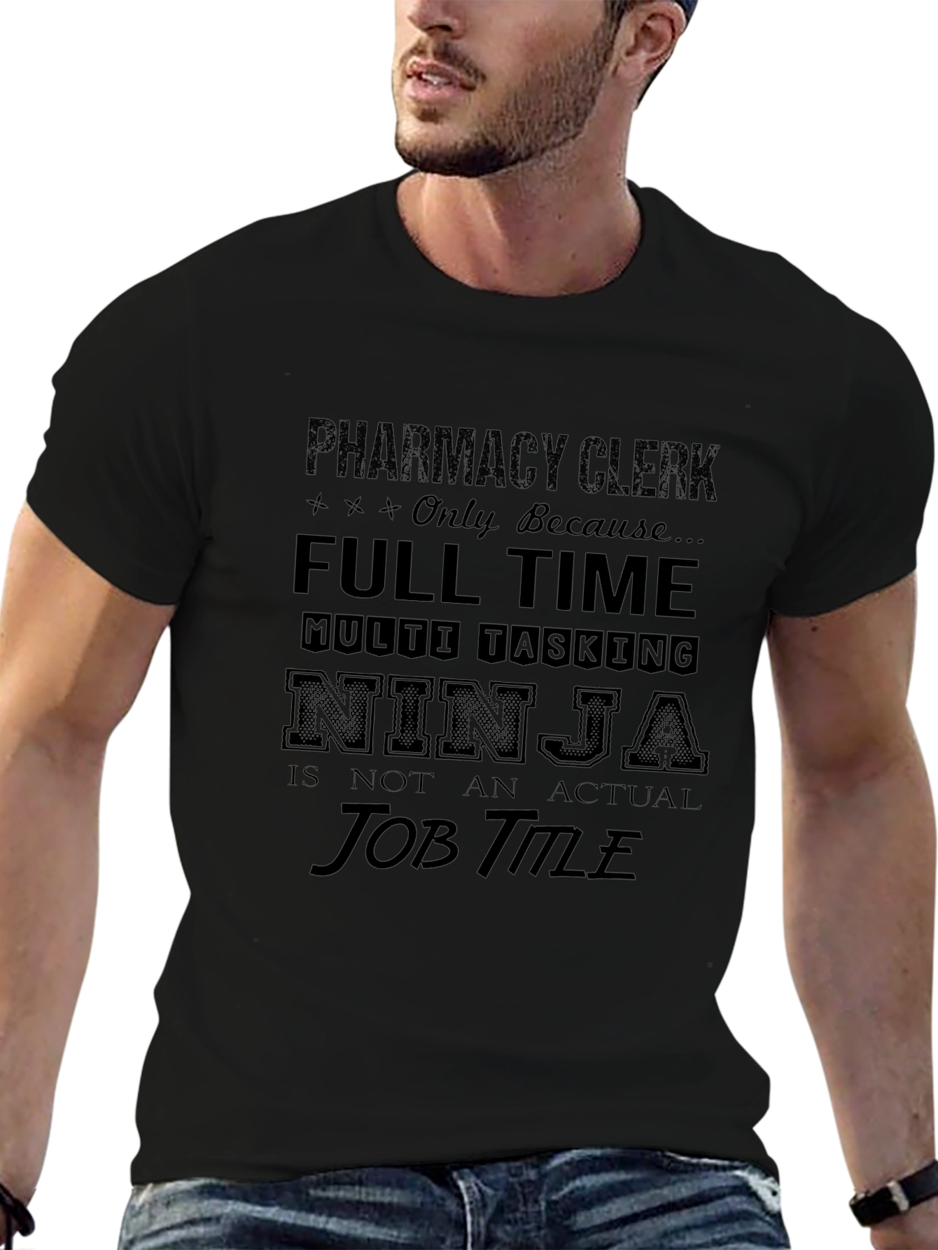 Pharmacy Clerk T-Shirt - Full Time Ninja