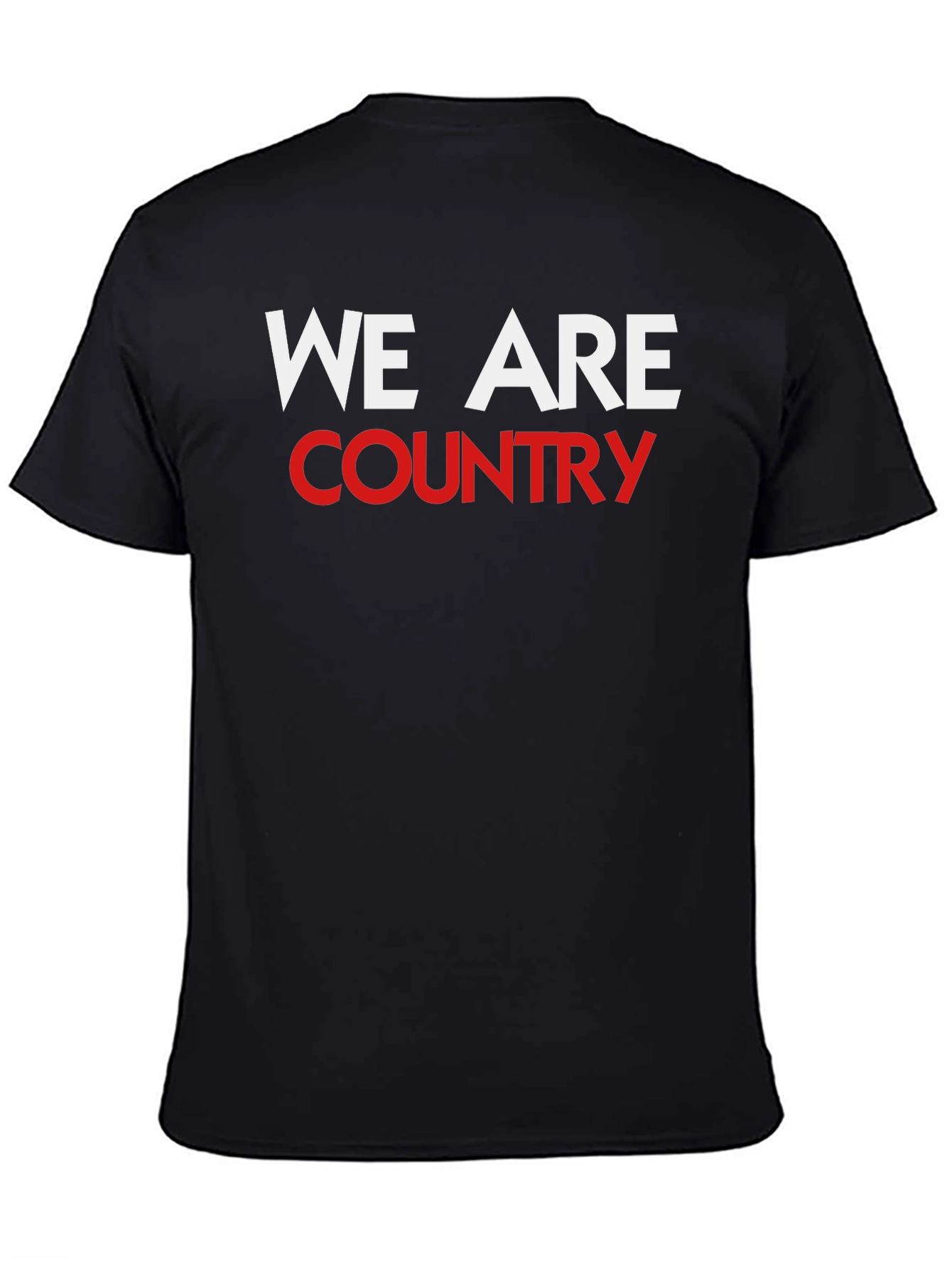 We Are Country T-Shirt Black Crew Neck Graphic Tee