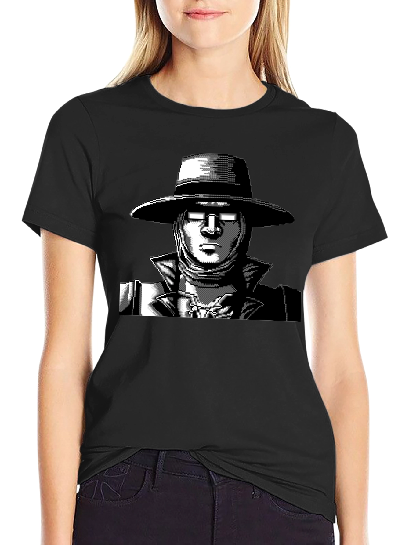 Retro Video Game Character Black T-Shirt