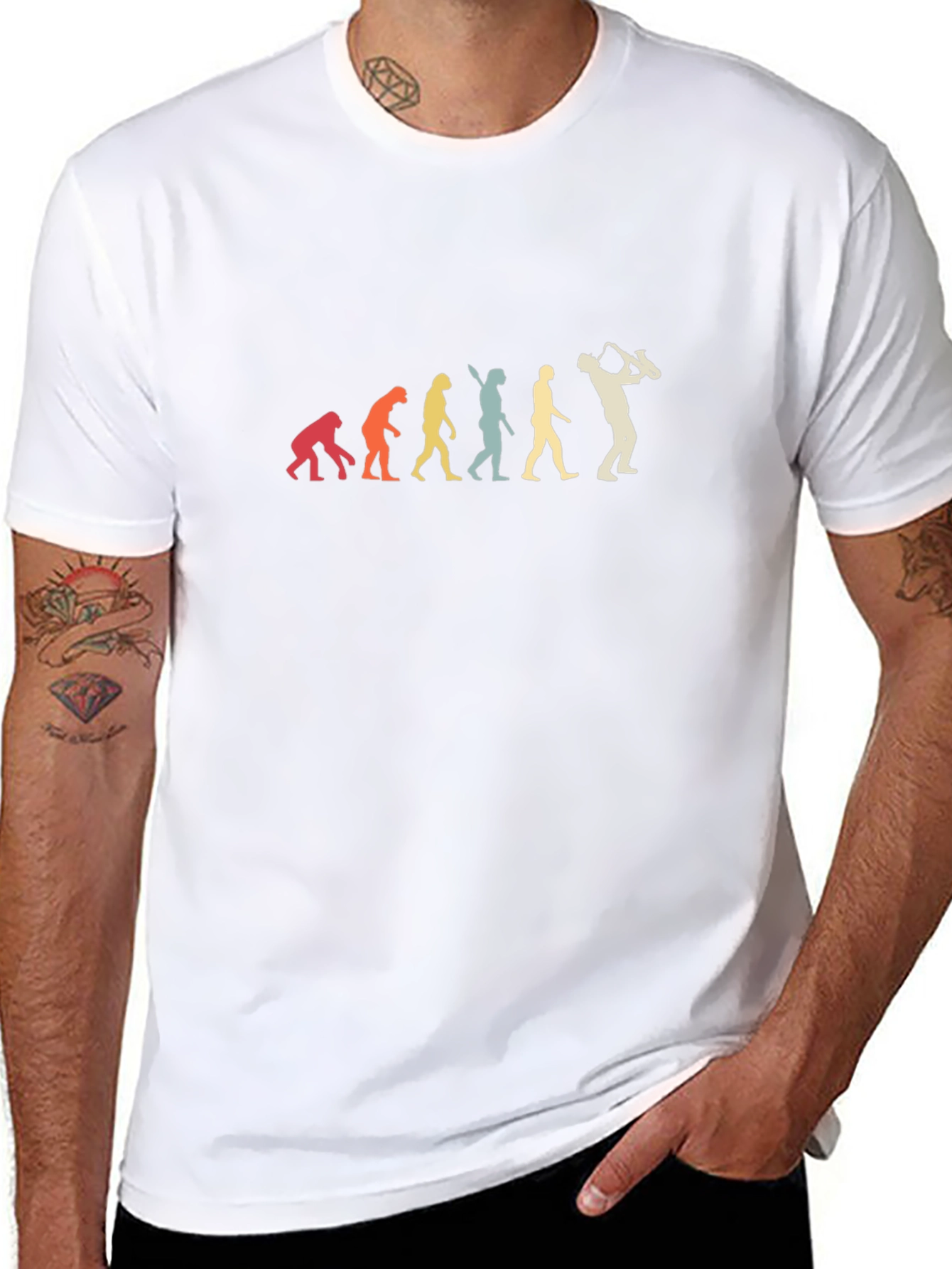 Evolution of Saxophone Player T-Shirt