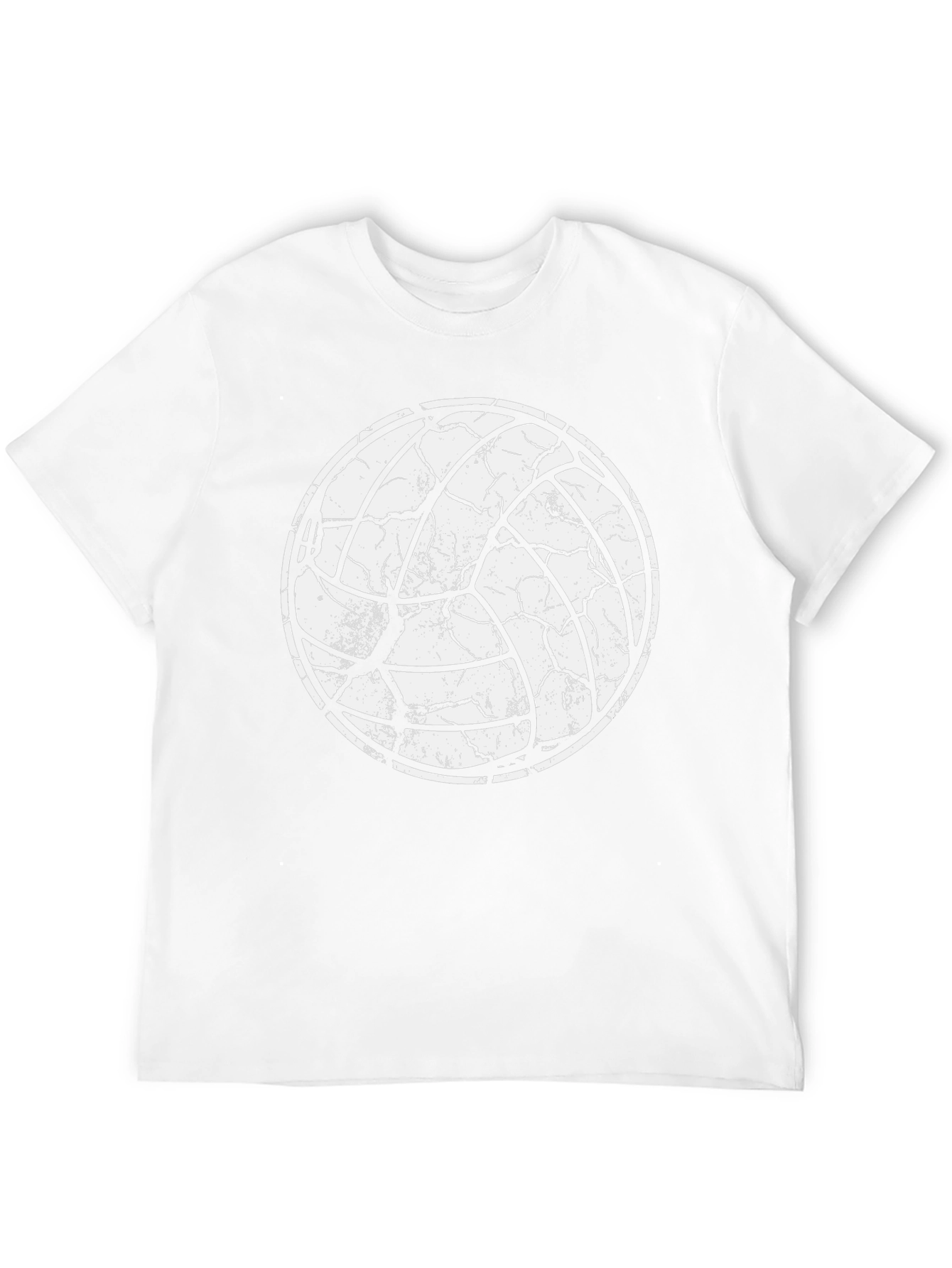 Distressed Volleyball Graphic Tee - Sporty Casual Style