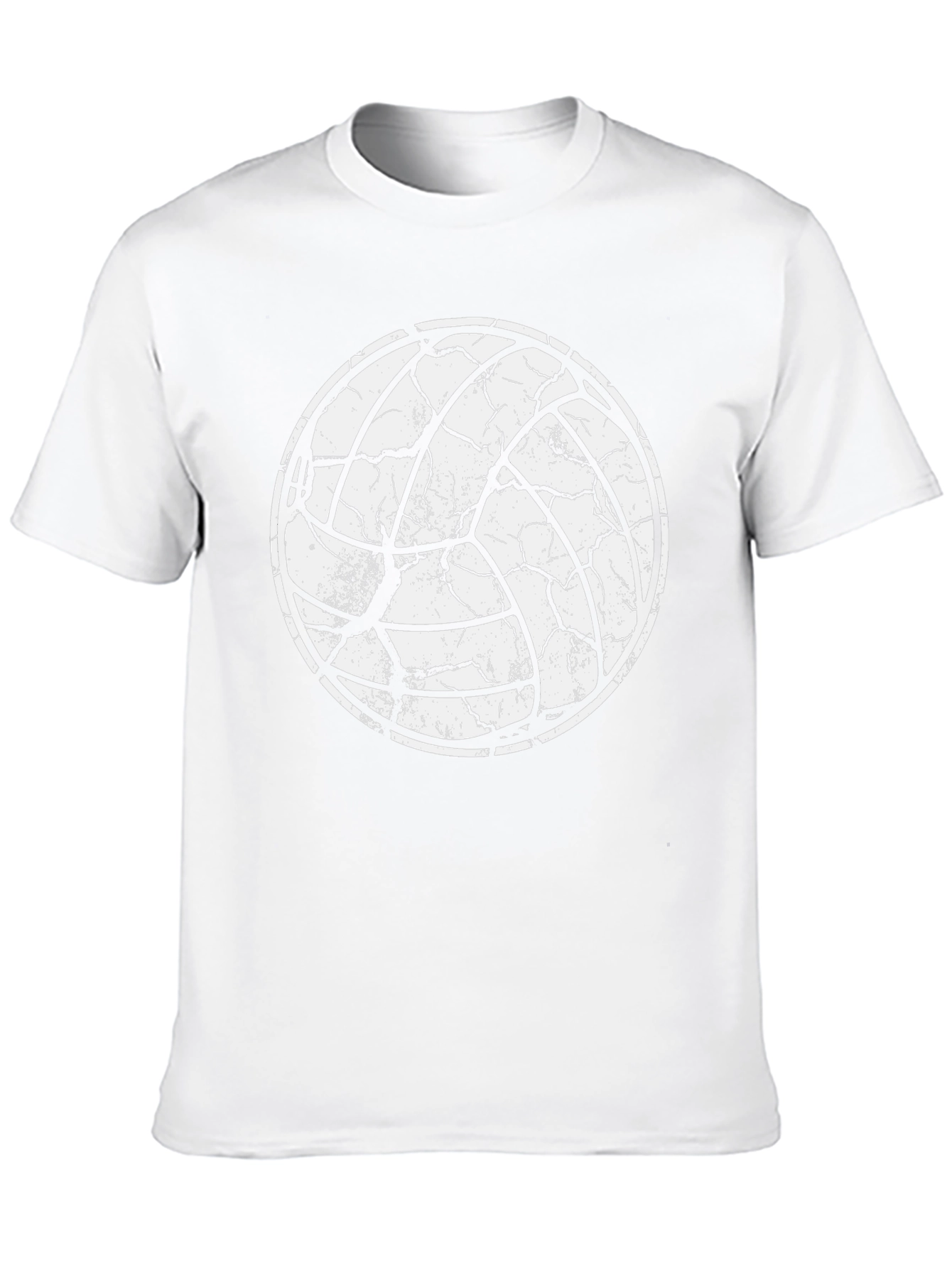 Distressed Volleyball Graphic Tee - Sporty Casual Style