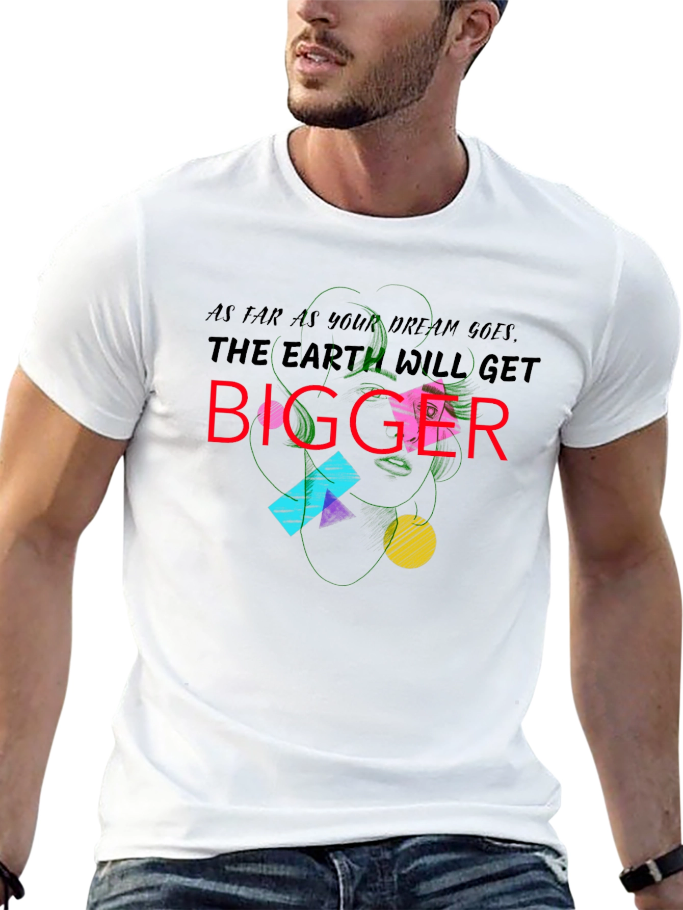 Abstract Graphic Tee - Dream Bigger!