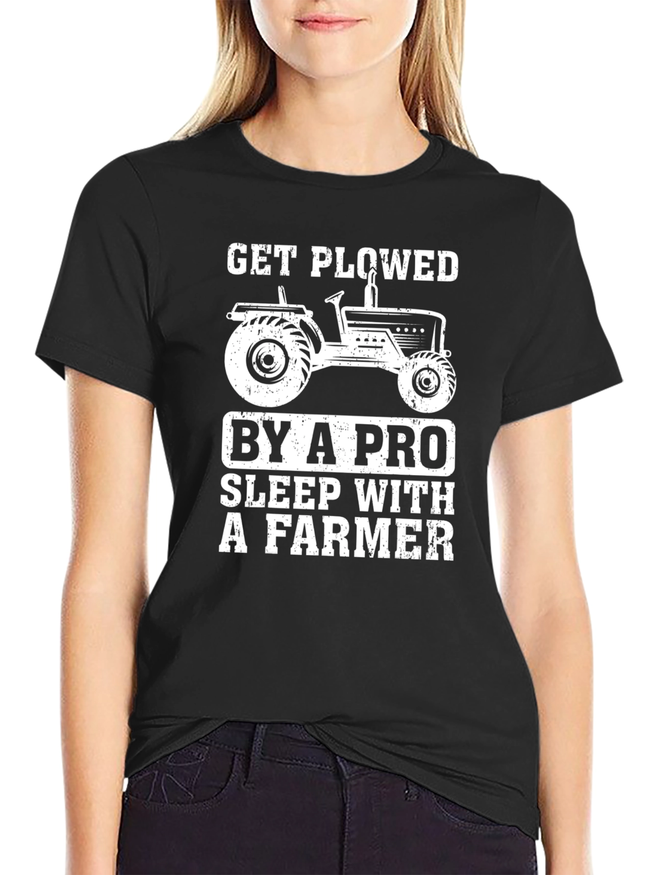Get Plowed Farmer Graphic Tee - Black