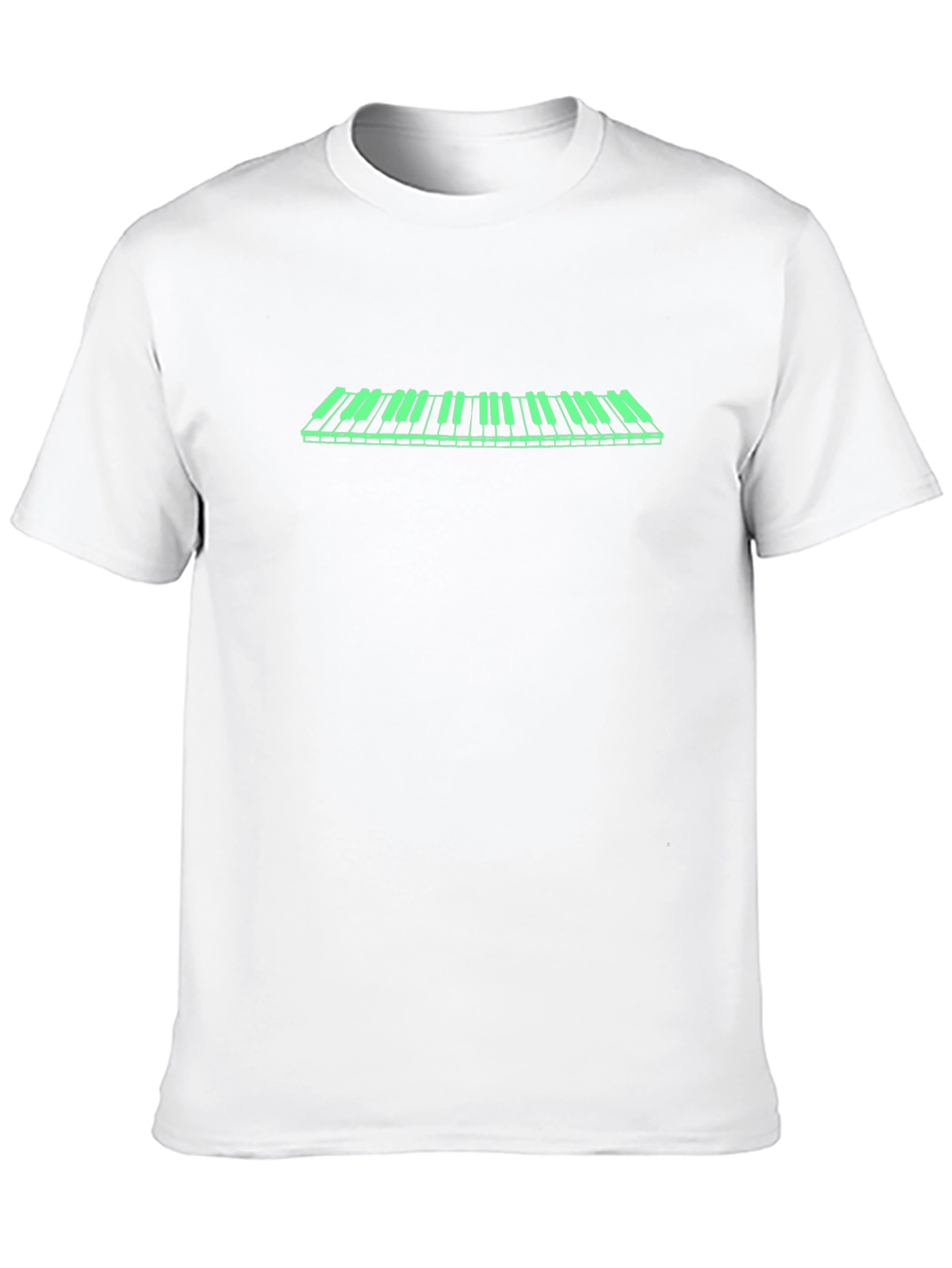 Cool Piano Keys Graphic Tee - Black