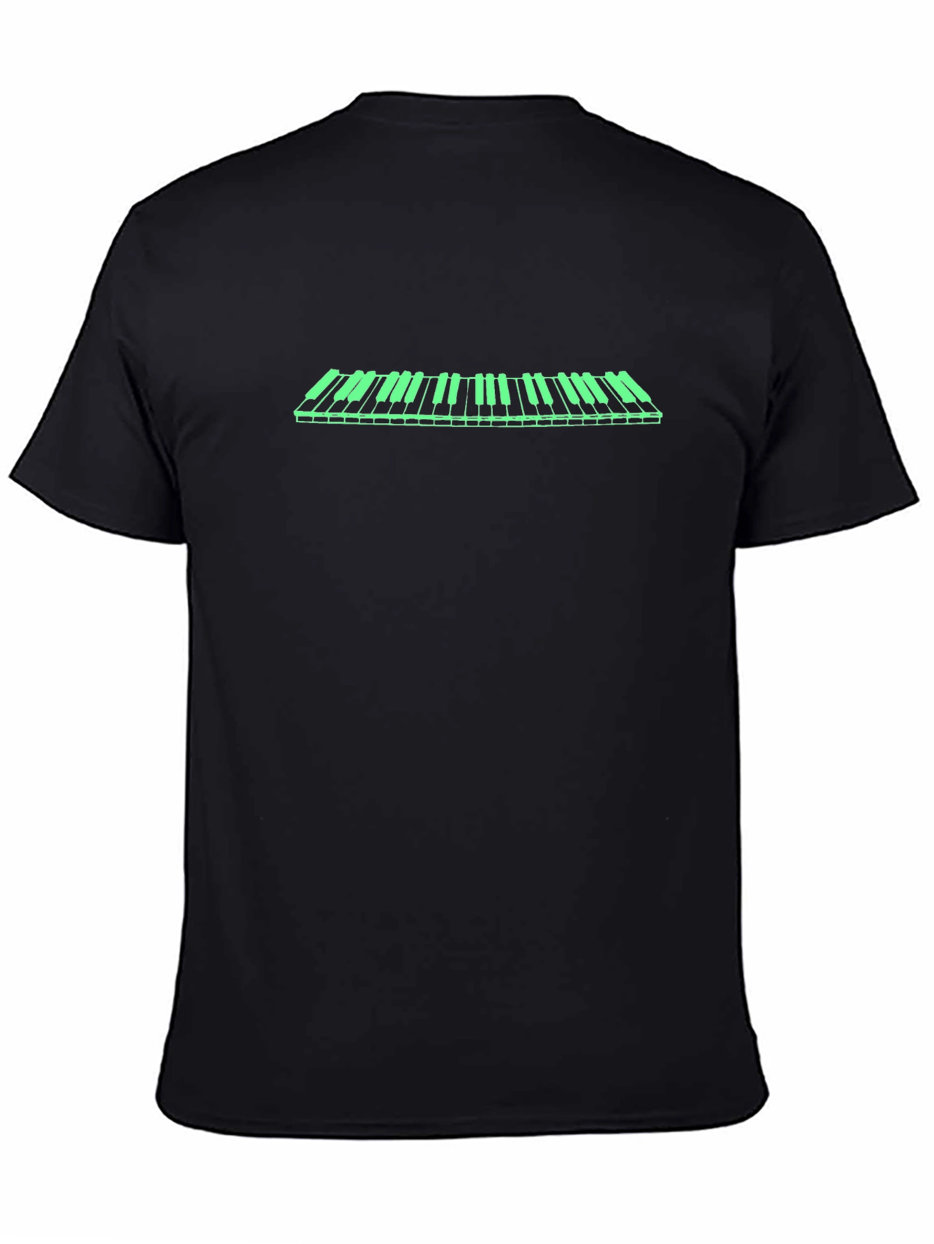 Cool Piano Keys Graphic Tee - Black