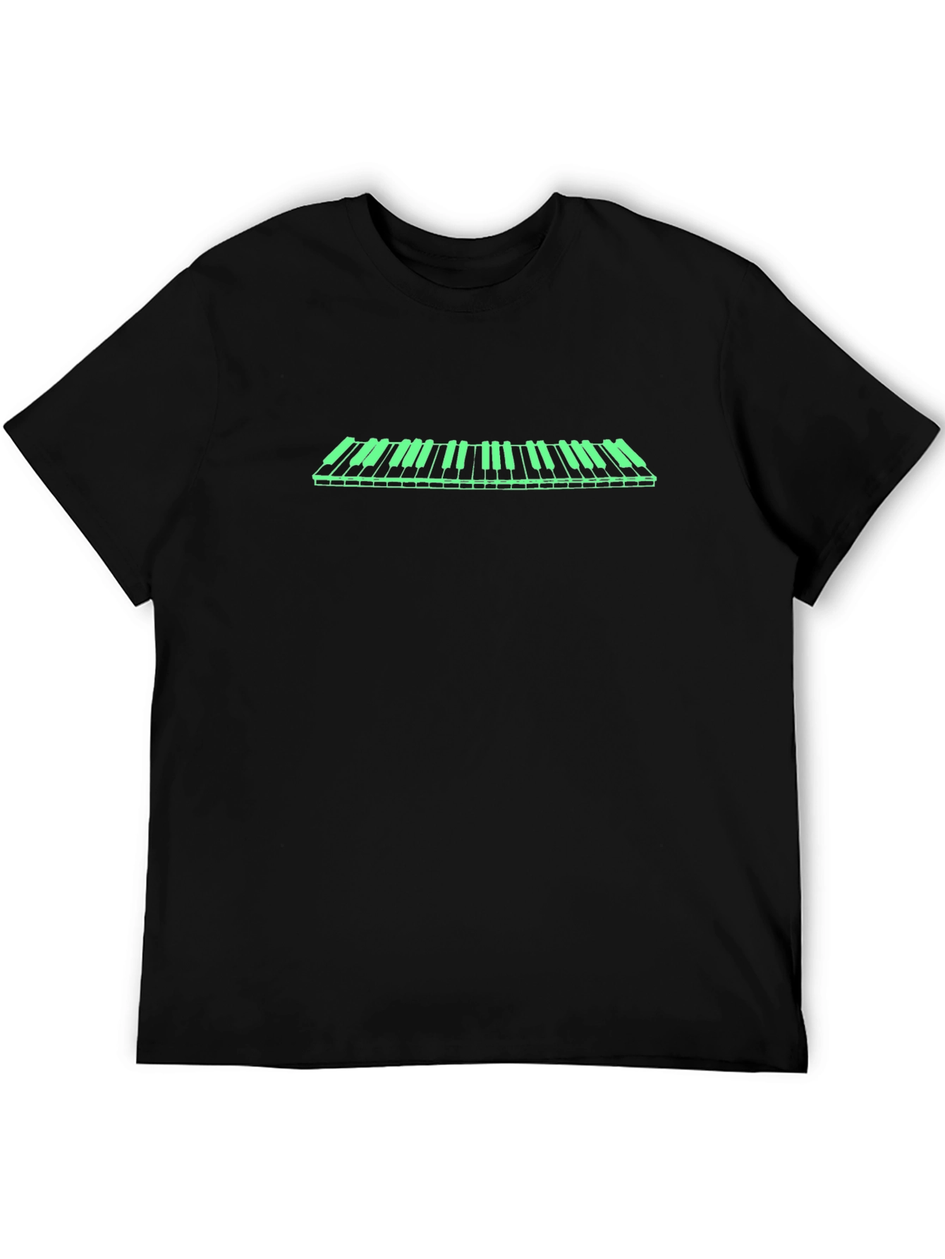 Cool Piano Keys Graphic Tee - Black