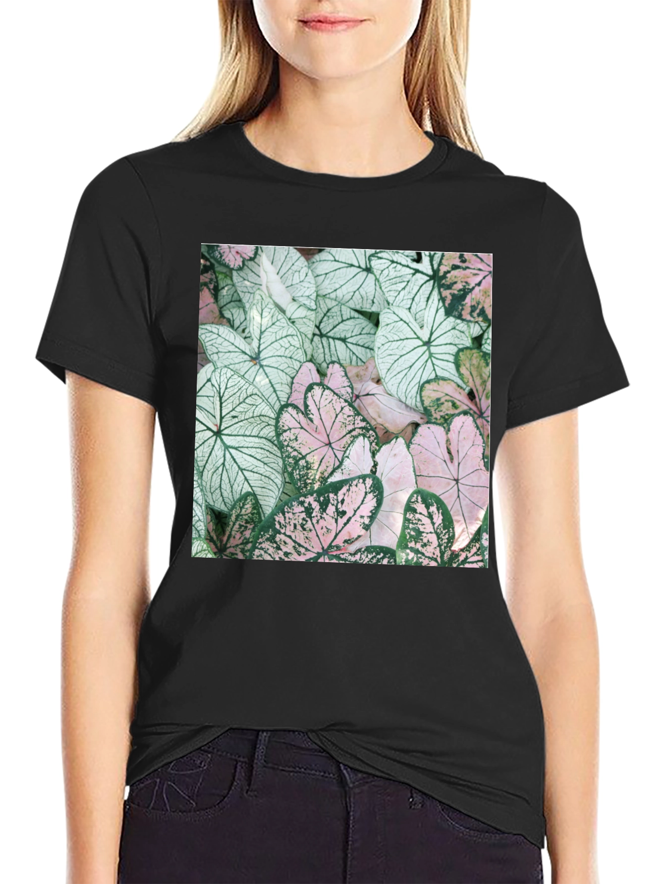 Tropical Leaves T-Shirt - Modern Botanical Design