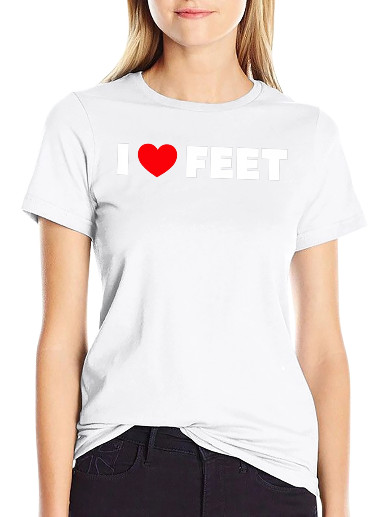 I Love Feet Graphic T-Shirt - Funny Tee