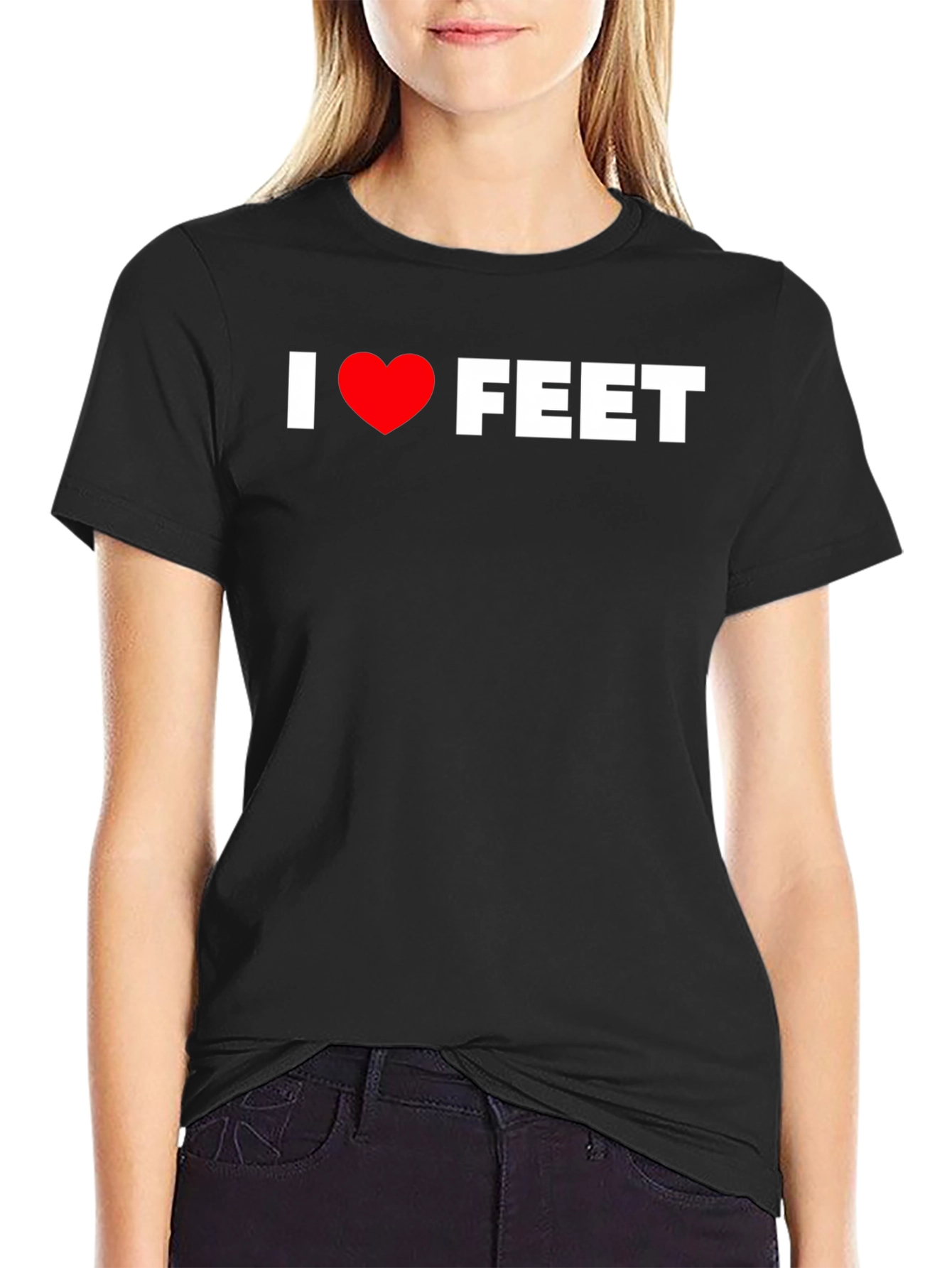 I Love Feet Graphic T-Shirt - Funny Tee