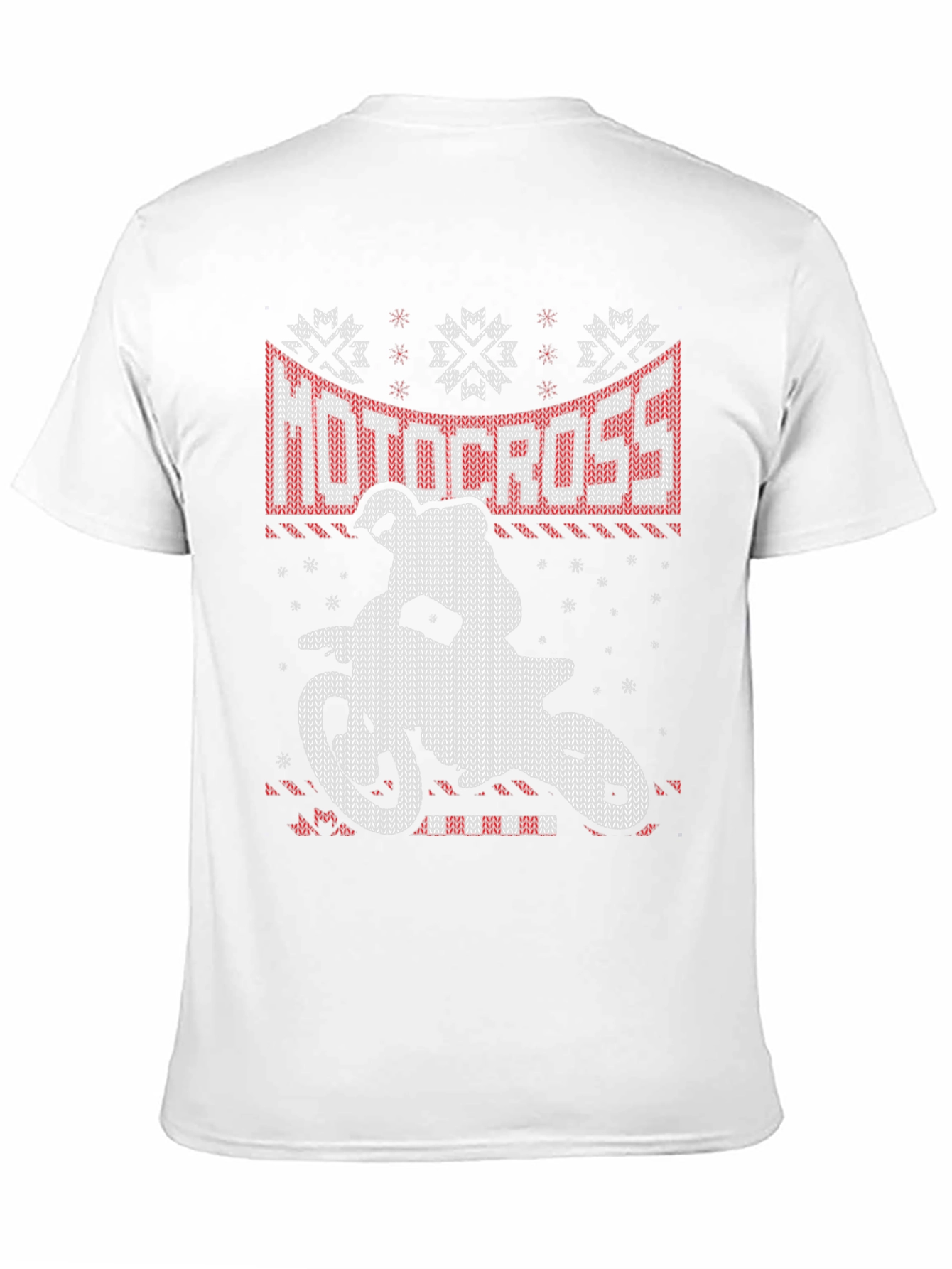 Motocross Ugly Christmas Sweater Style T-Shirt