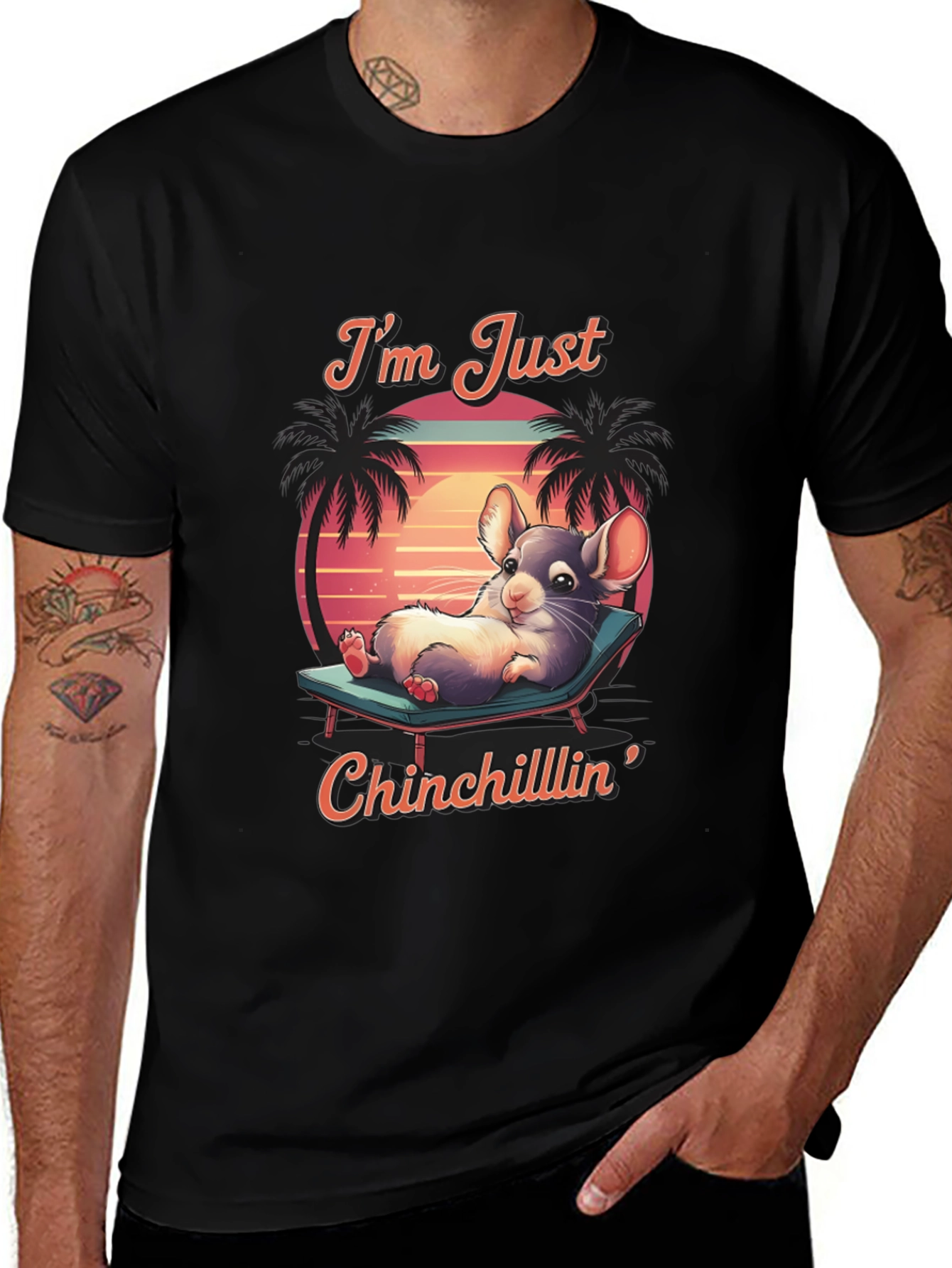 Chinchillin T-Shirt: Relaxed Chinchilla Design