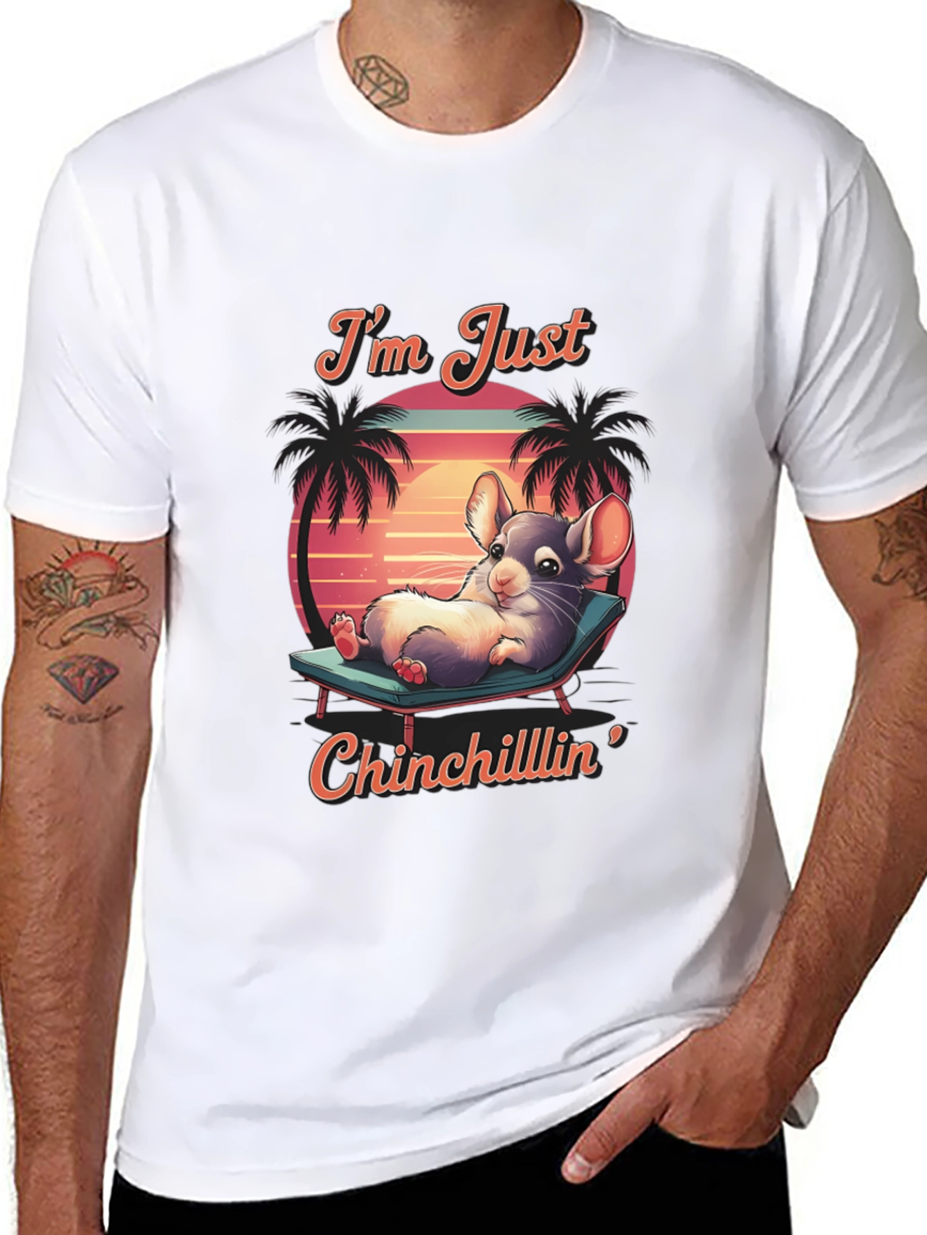 Chinchillin T-Shirt: Relaxed Chinchilla Design
