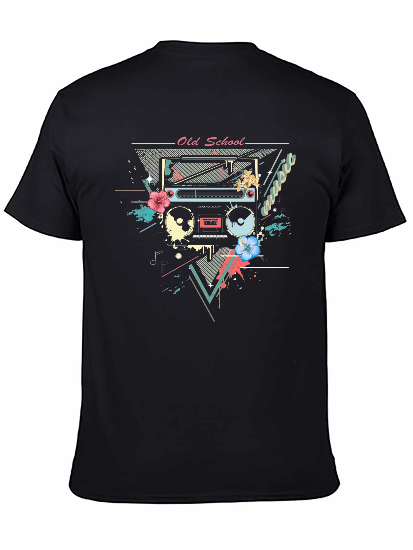 Retro Boombox Graphic T-Shirt - Old School Music Tee