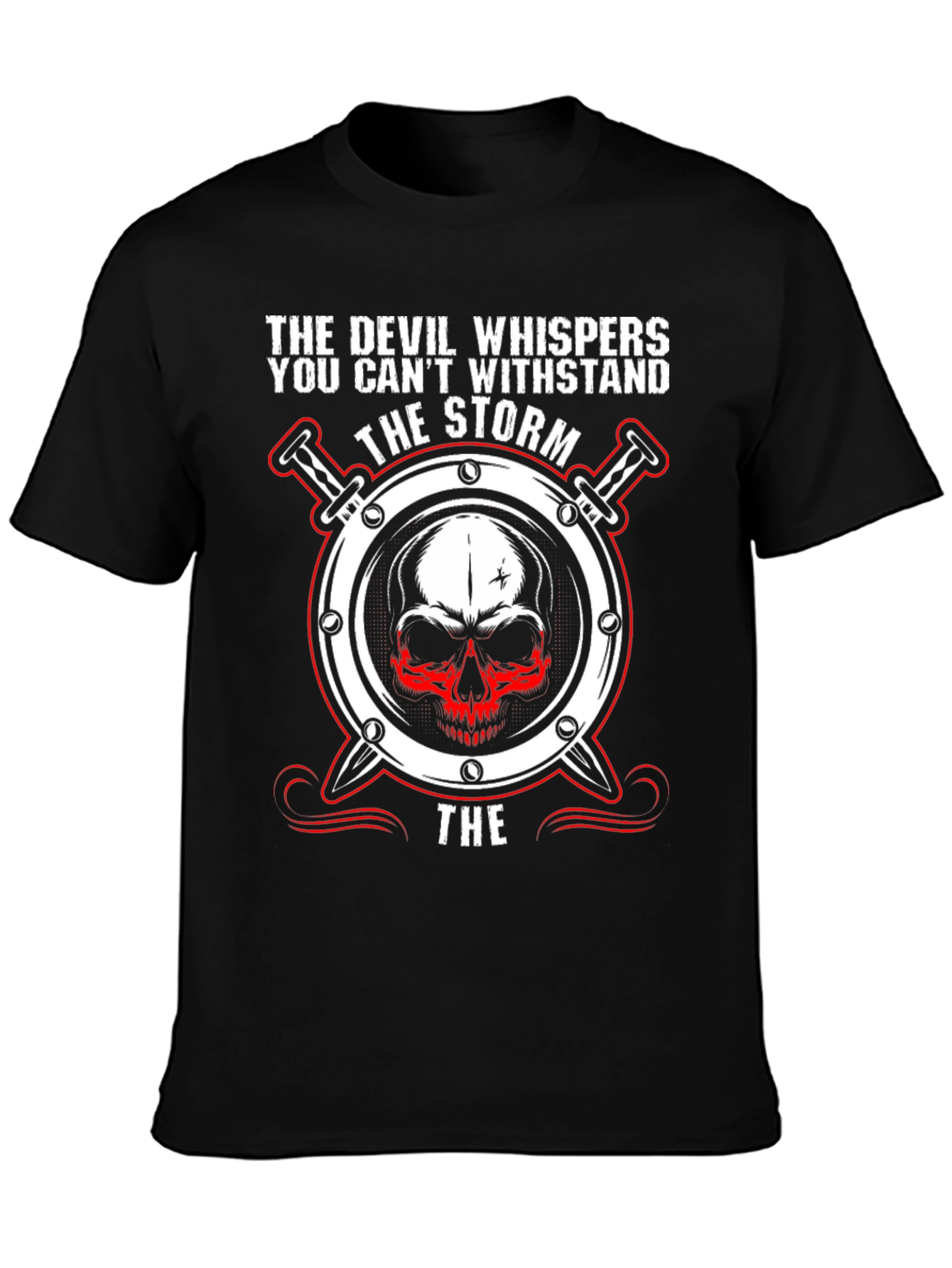 The Devil Whispers Graphic T-Shirt - Black