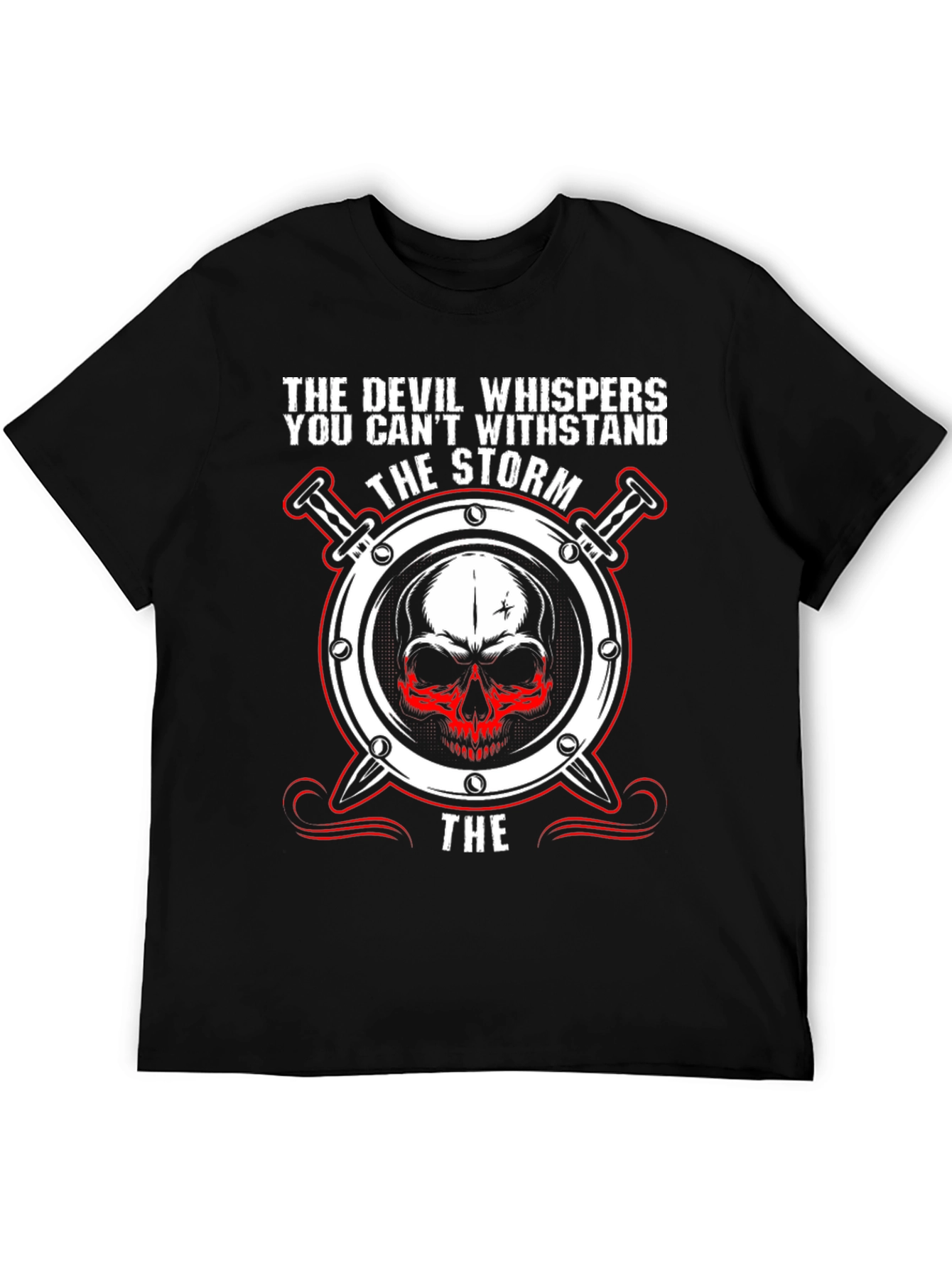 The Devil Whispers Graphic T-Shirt - Black