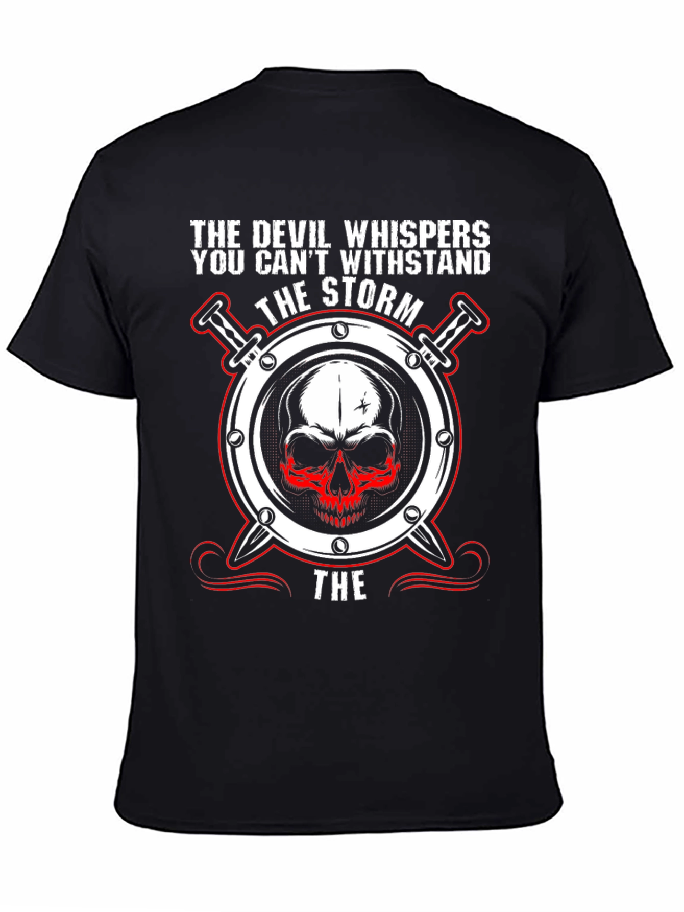 The Devil Whispers Graphic T-Shirt - Black