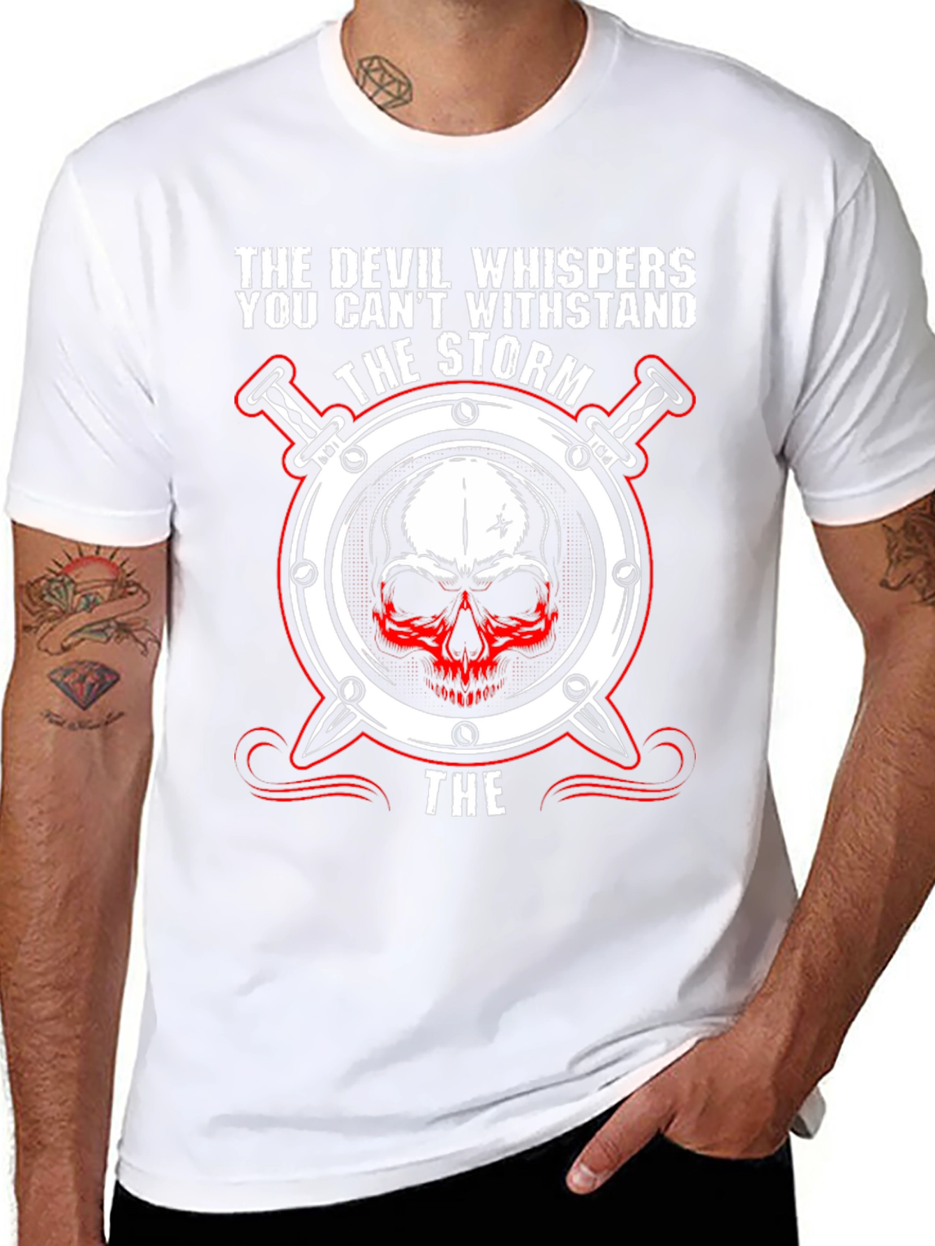 The Devil Whispers Graphic T-Shirt - Black