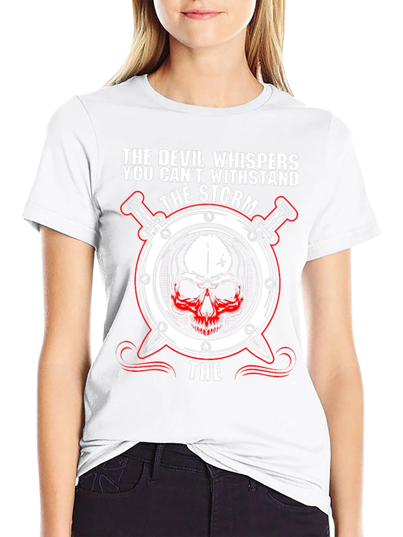 The Devil Whispers Graphic T-Shirt - Black