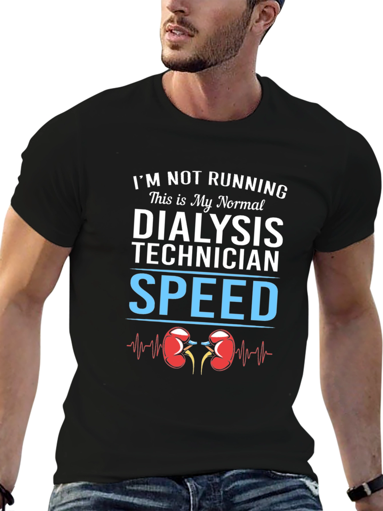Dialysis Technician Speed T-Shirt - Black