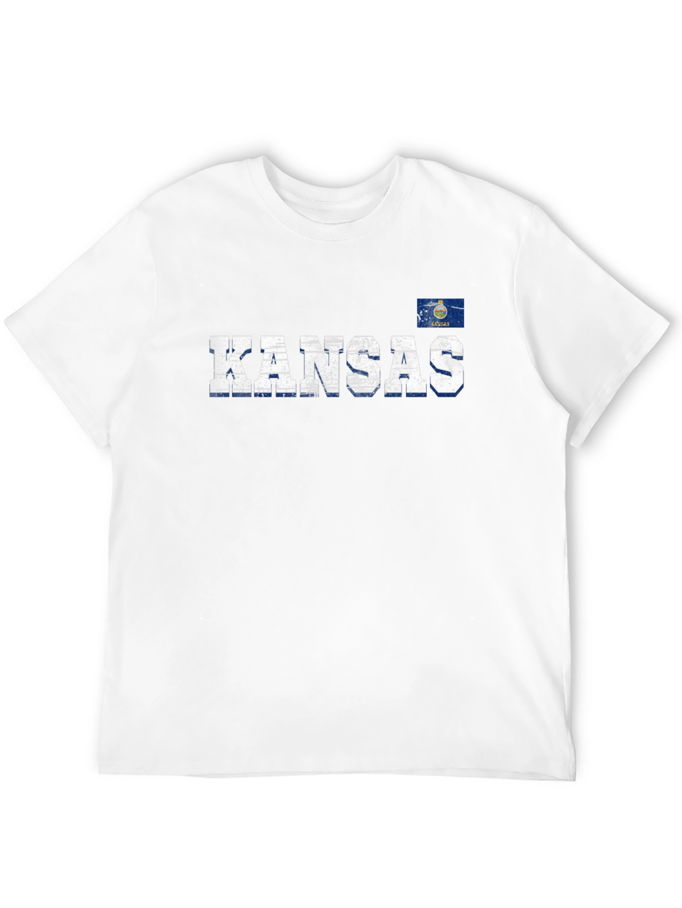 Kansas State Flag Black T-Shirt