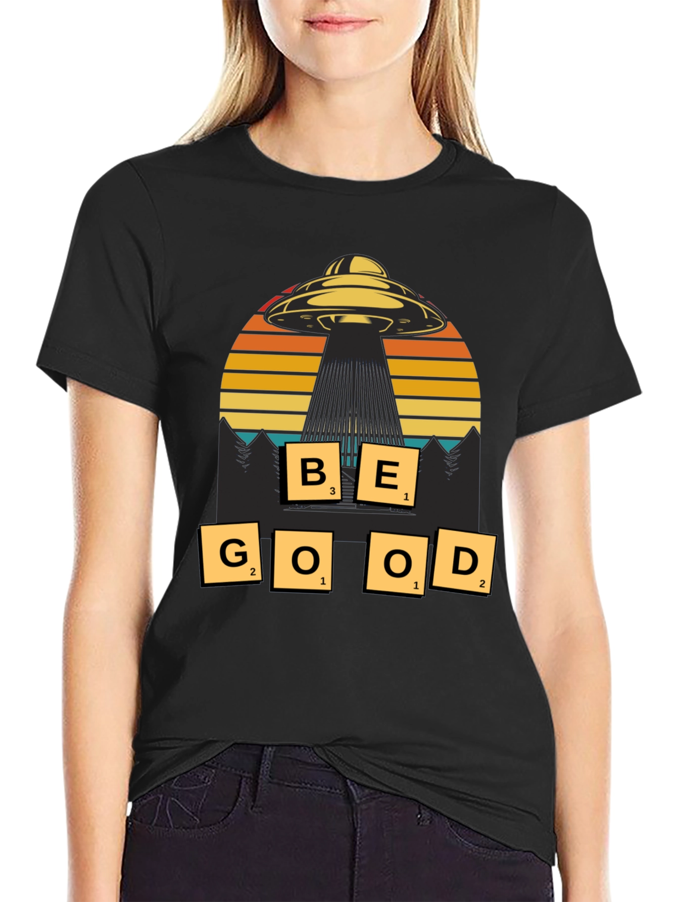 Be Good UFO Graphic T-Shirt - Sci-Fi Inspired Tee