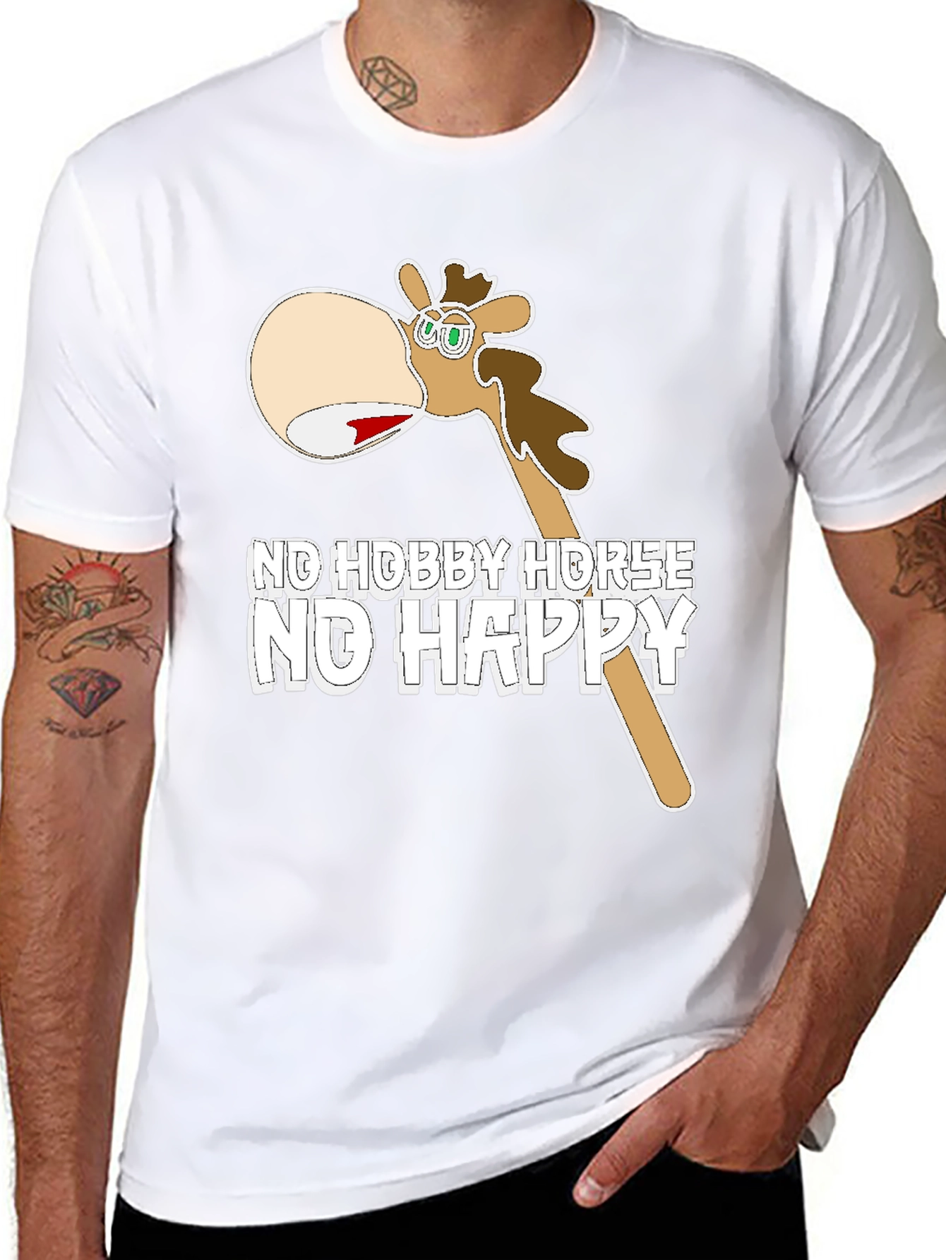 Funny No Hobby Horse No Happy T-Shirt