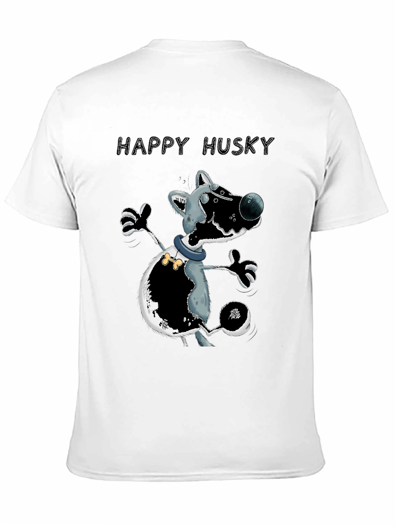 Happy Husky T-Shirt - Mens Graphic Tee