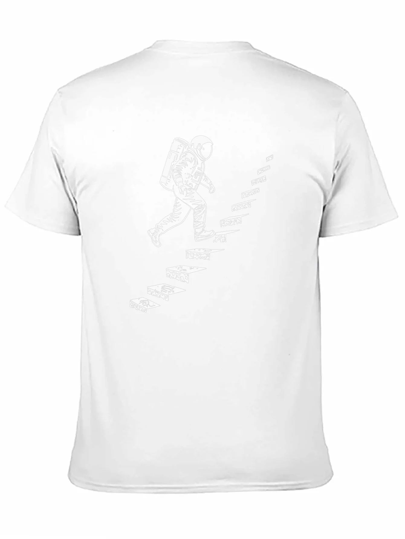 Astronaut Steps Graphic T-Shirt - Black
