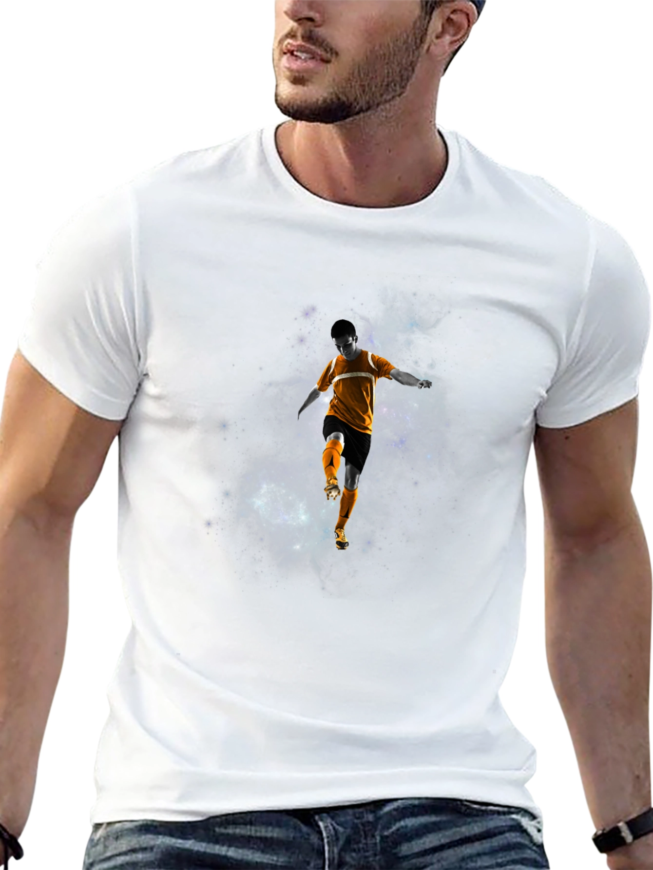 Cosmic Soccer Graphic Tee - Black