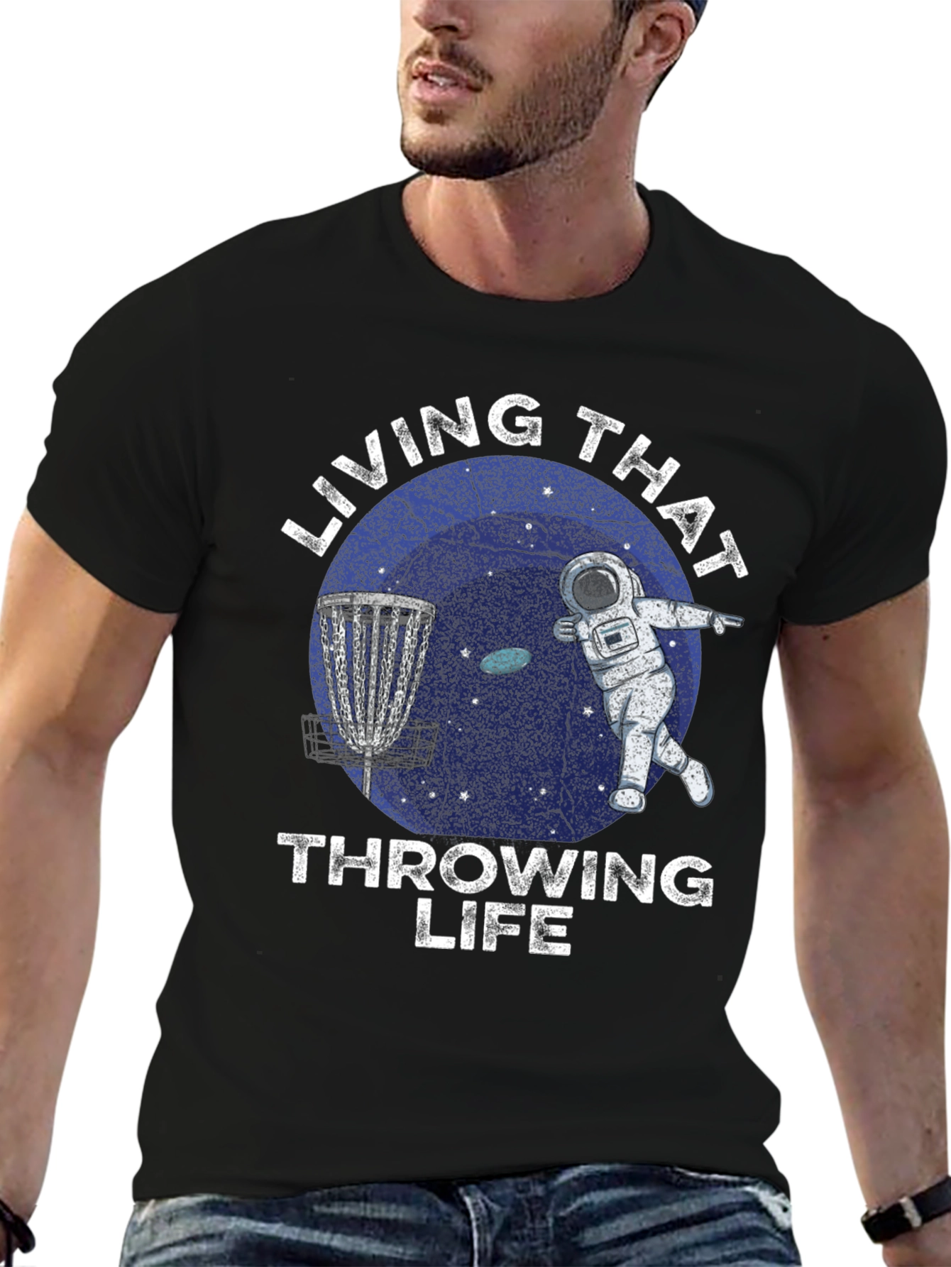 Living That Throwing Life Disc Golf T-Shirt