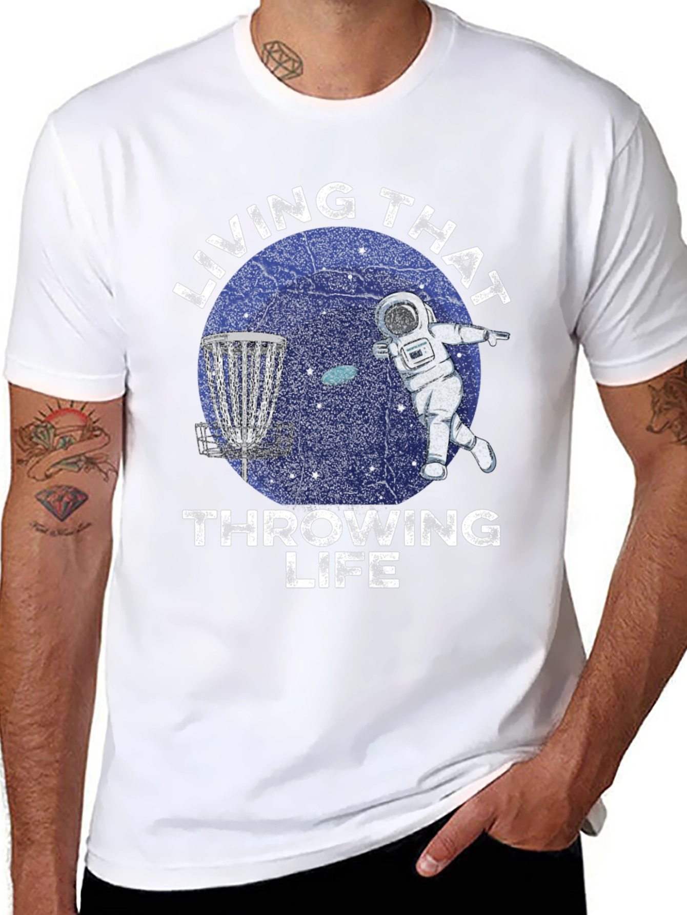 Living That Throwing Life Disc Golf T-Shirt