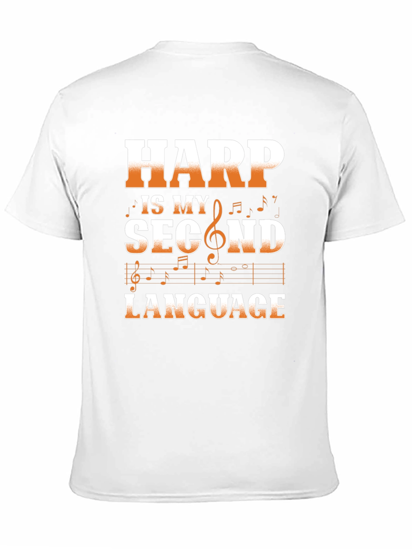 Harp is My Second Language Black T-Shirt