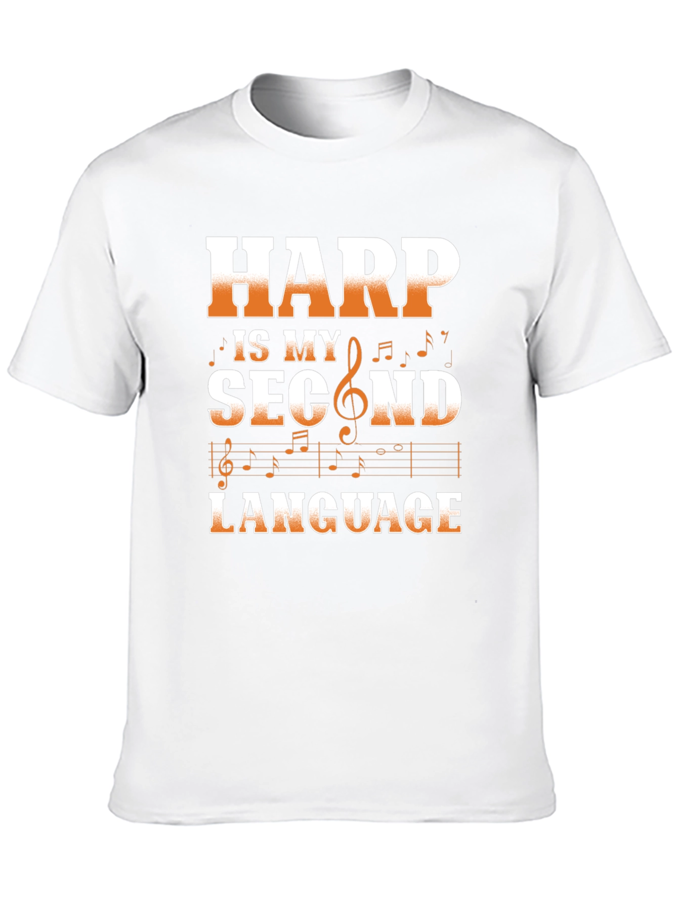Harp is My Second Language Black T-Shirt