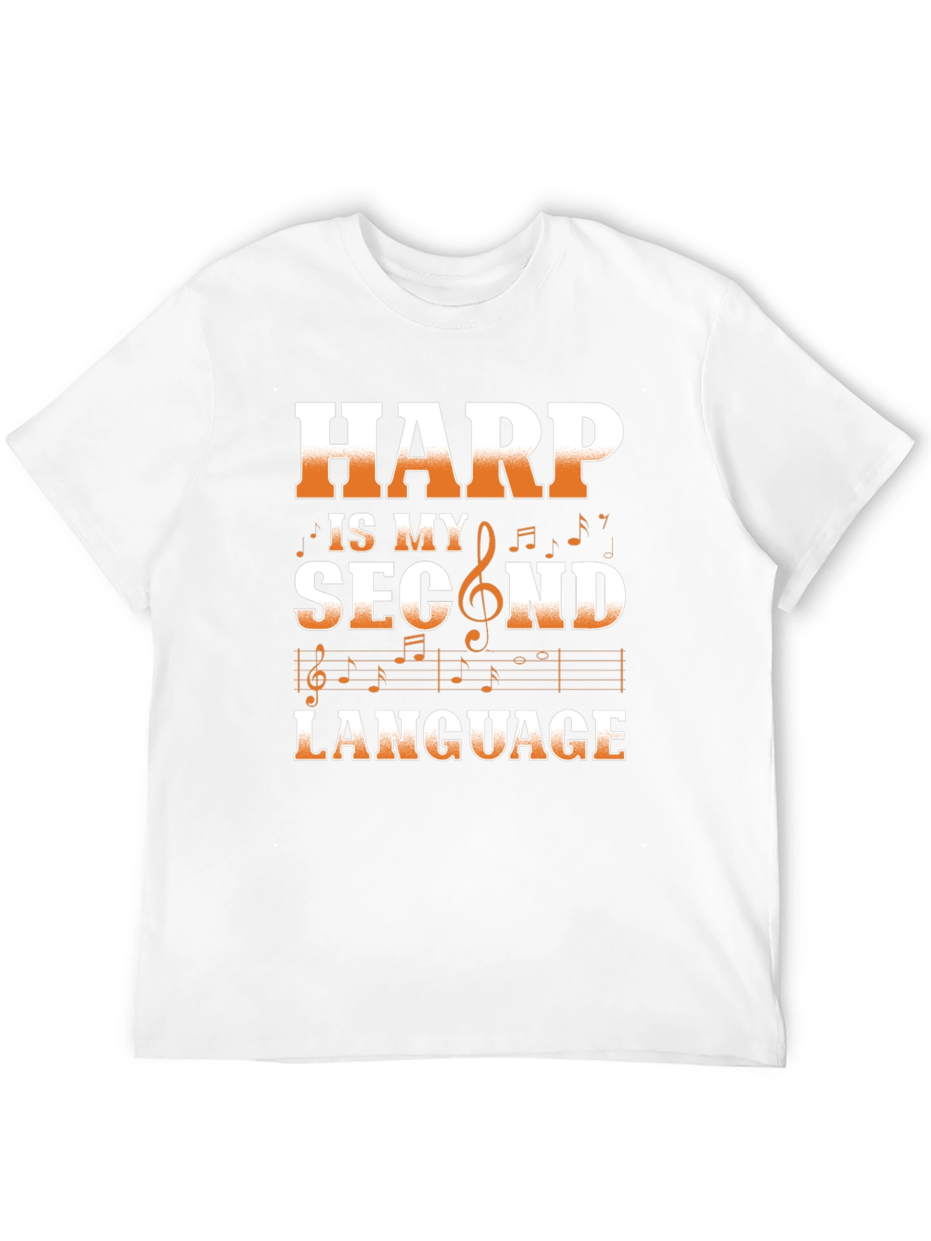 Harp is My Second Language Black T-Shirt